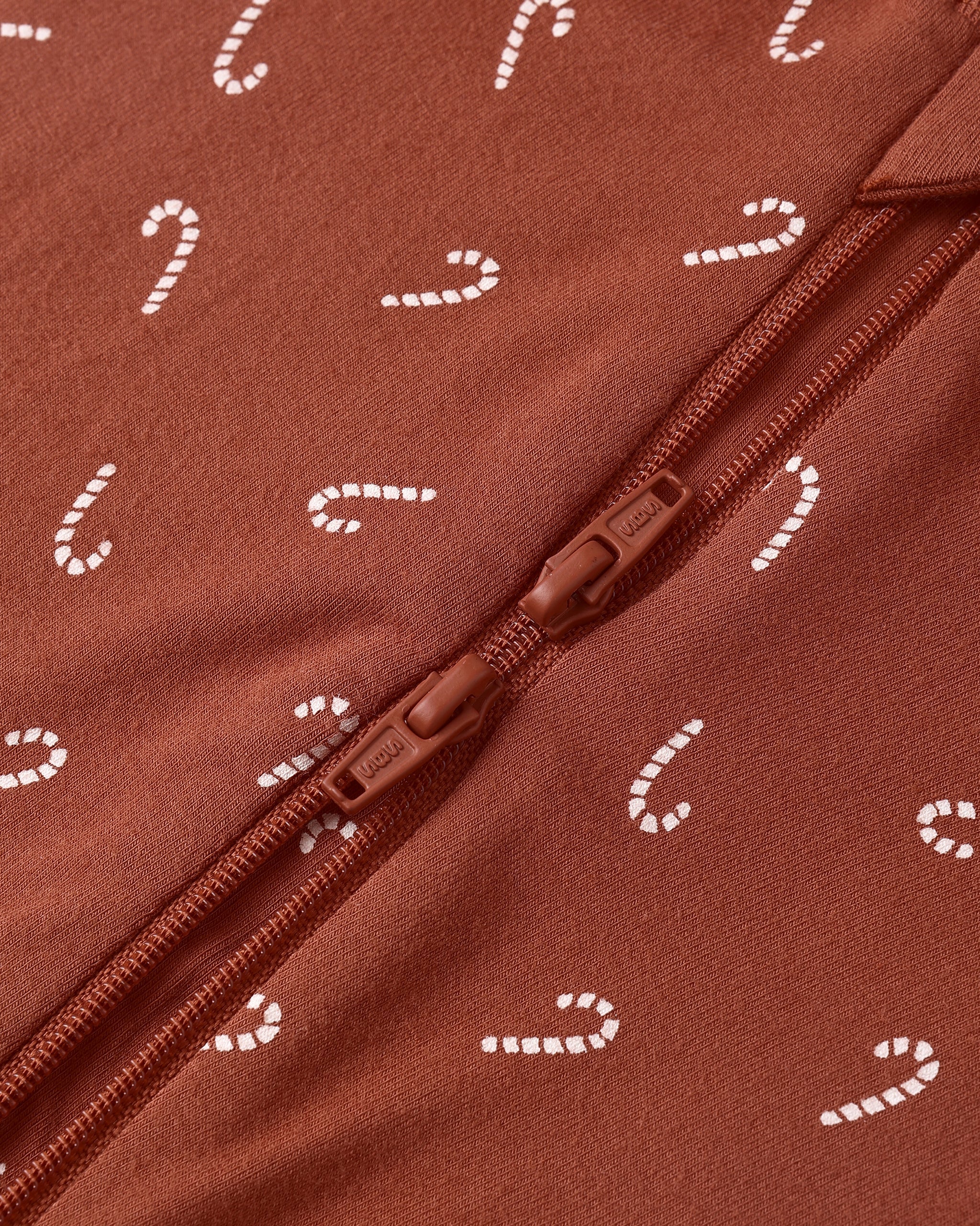 Bamboo Zip Footie || Candy Canes - Image 5