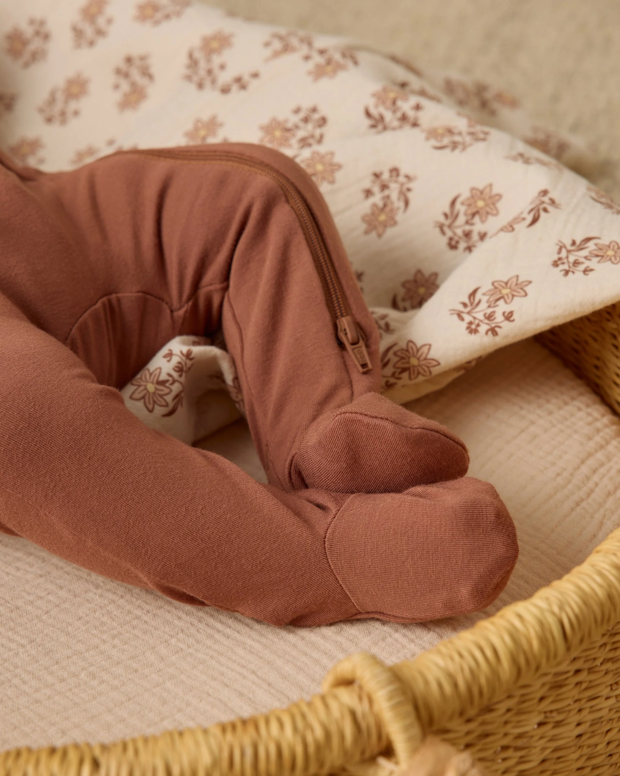 Bamboo Zip Footie || Cedar - Image 3