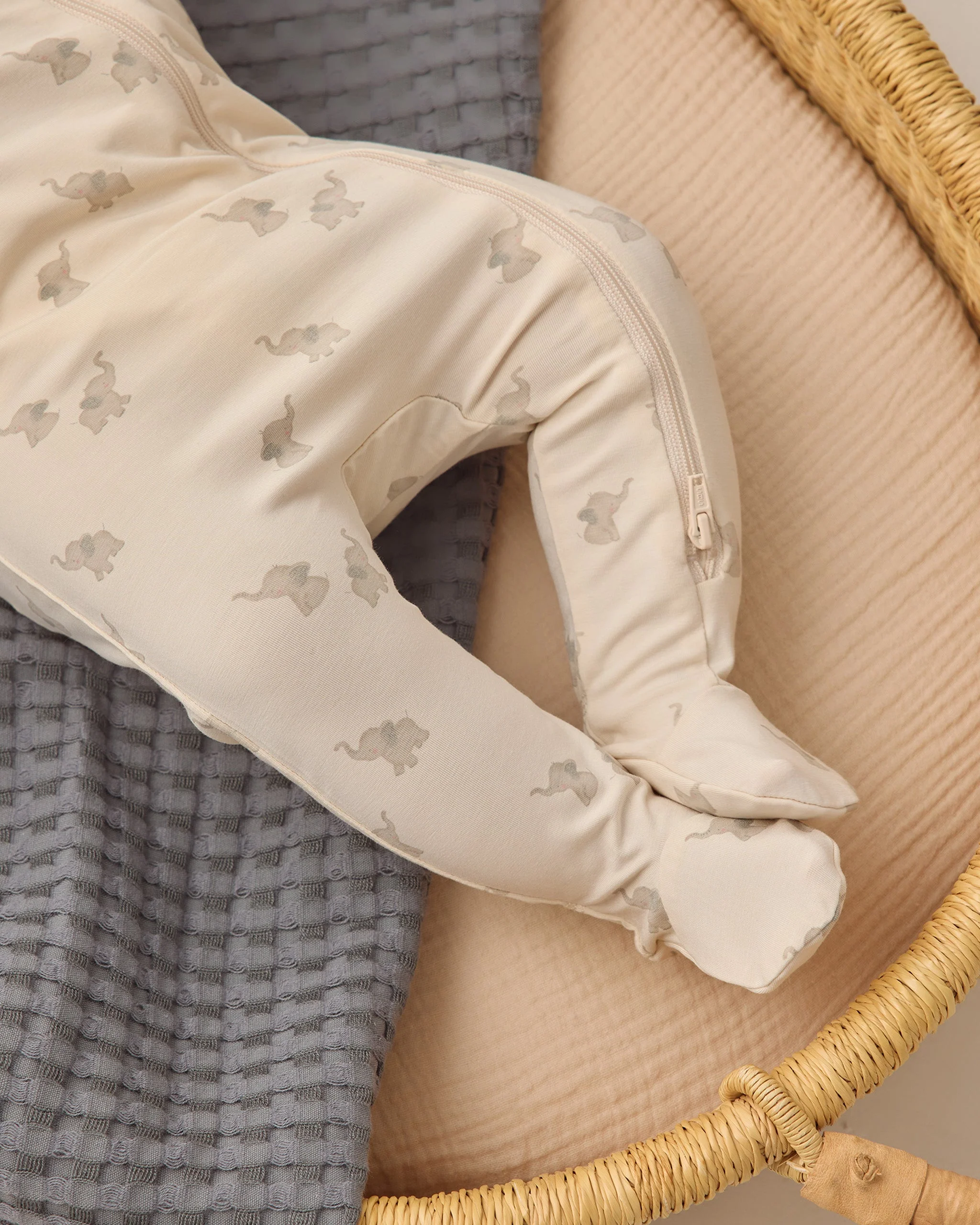 Bamboo Zip Footie Elephants - Image 4