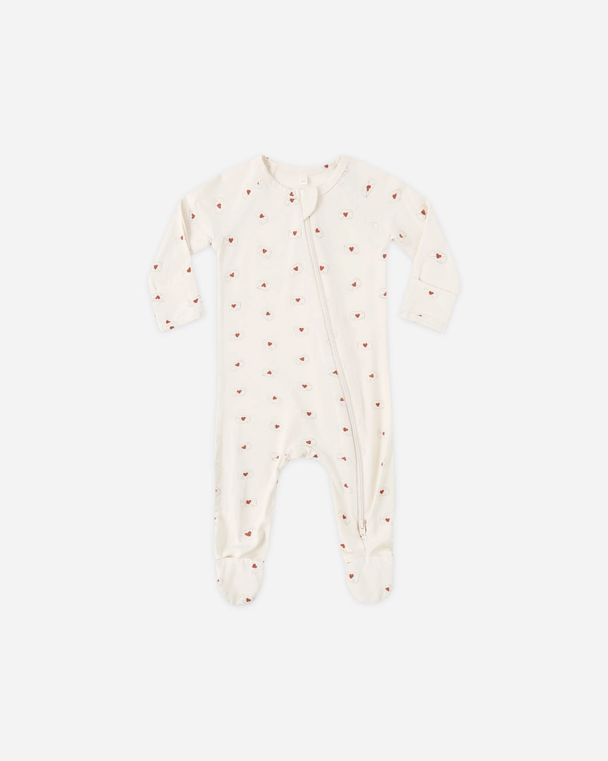 Bamboo Zip Footie Valentine