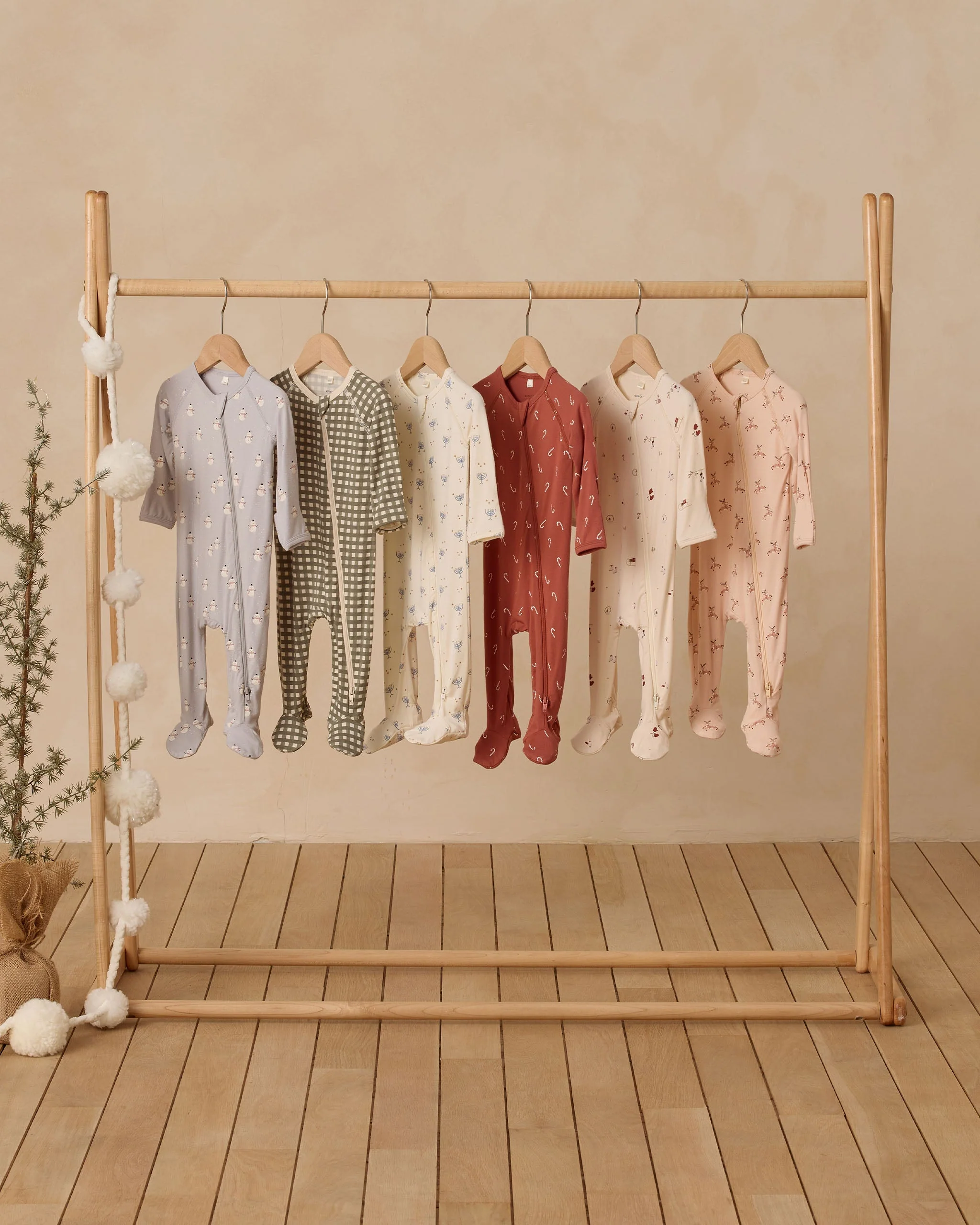 Bamboo Zip Footie || Winter Wonderland - Image 3