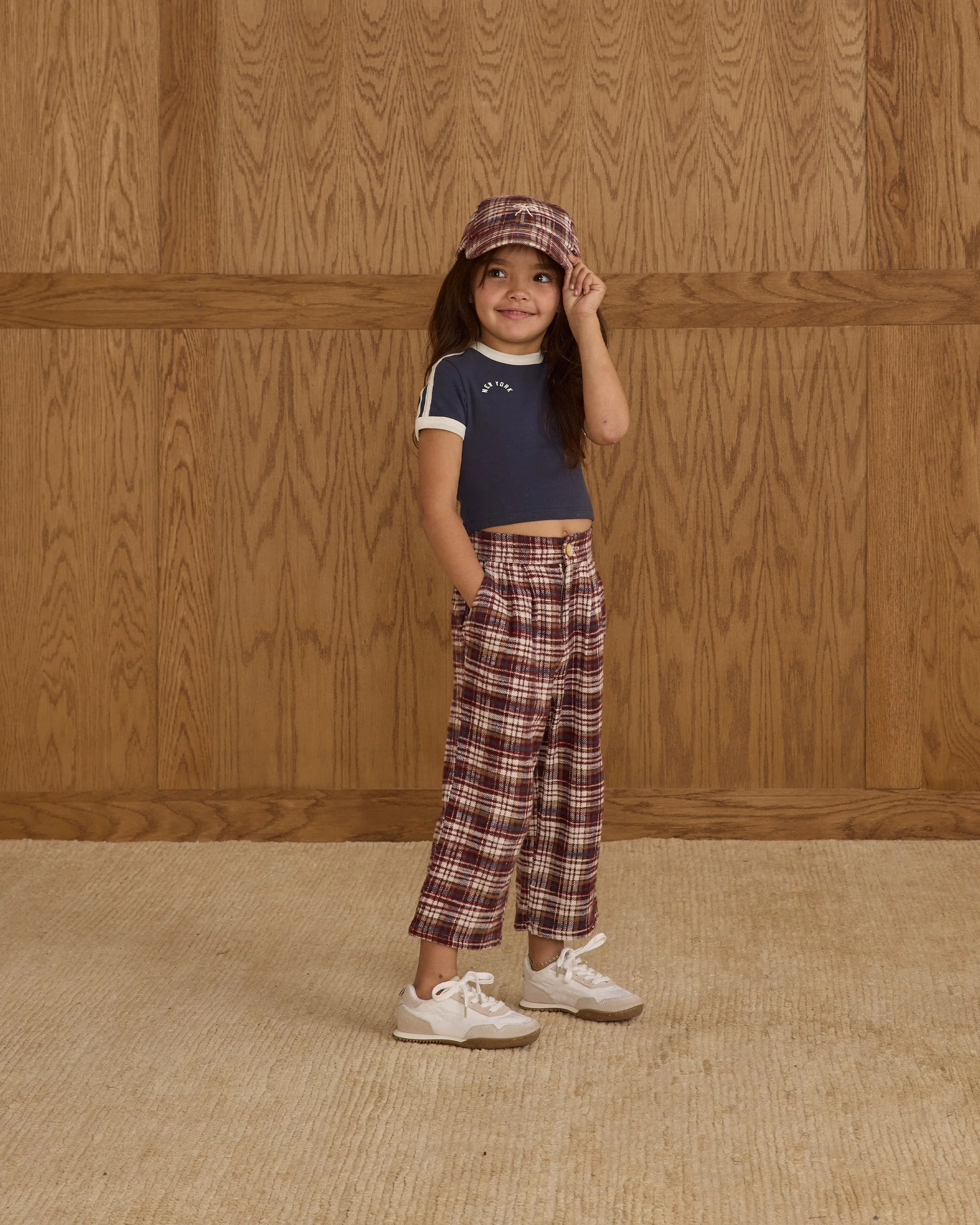 Baseball Hat | Burgundy Plaid - Image 3