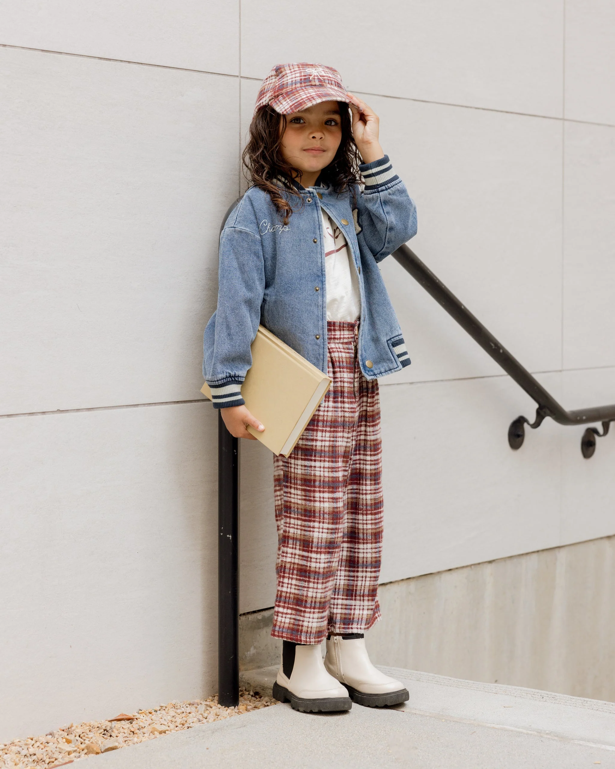 Baseball Hat | Burgundy Plaid - Image 4