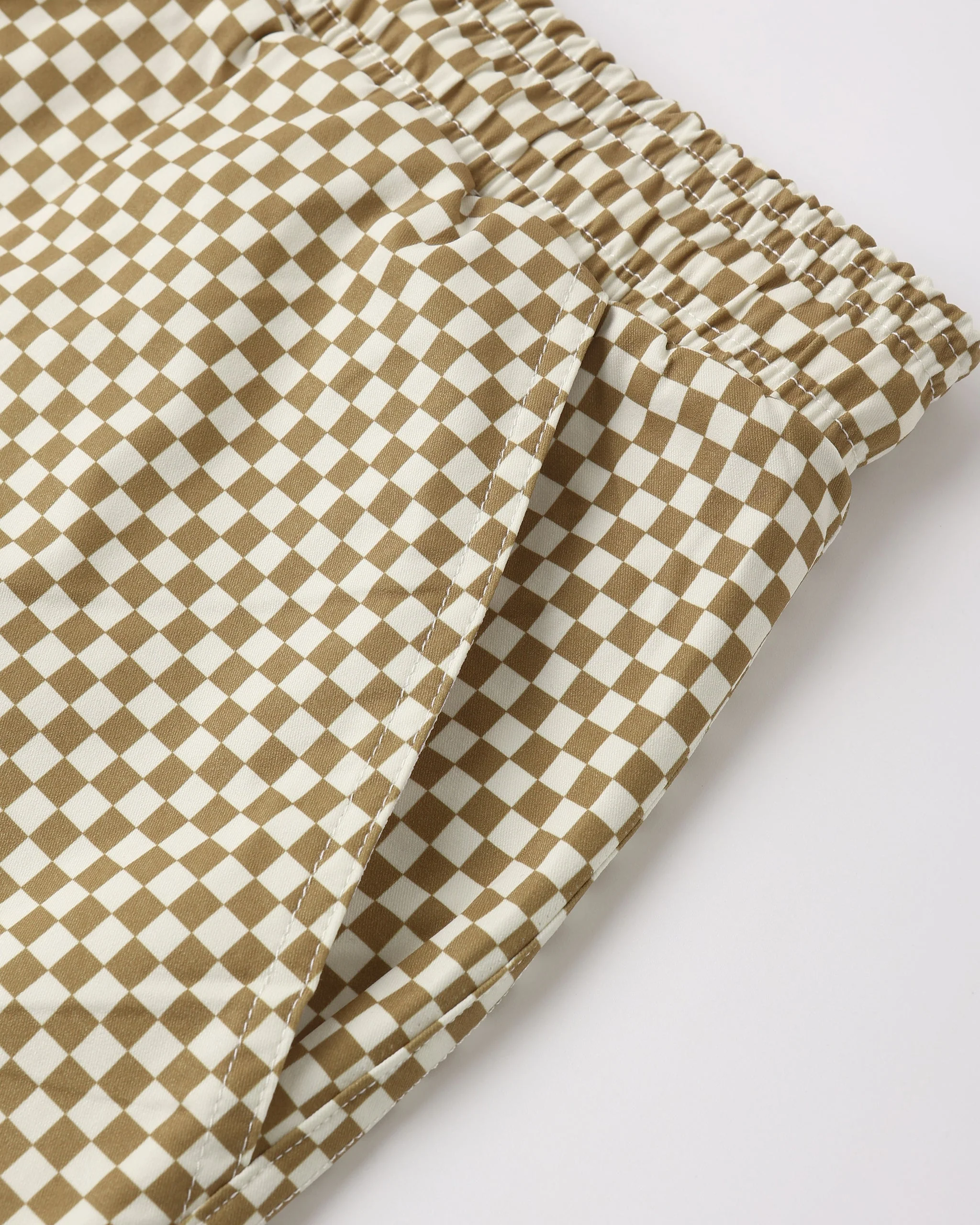 Basic Boardshort Ocre Check - Image 6