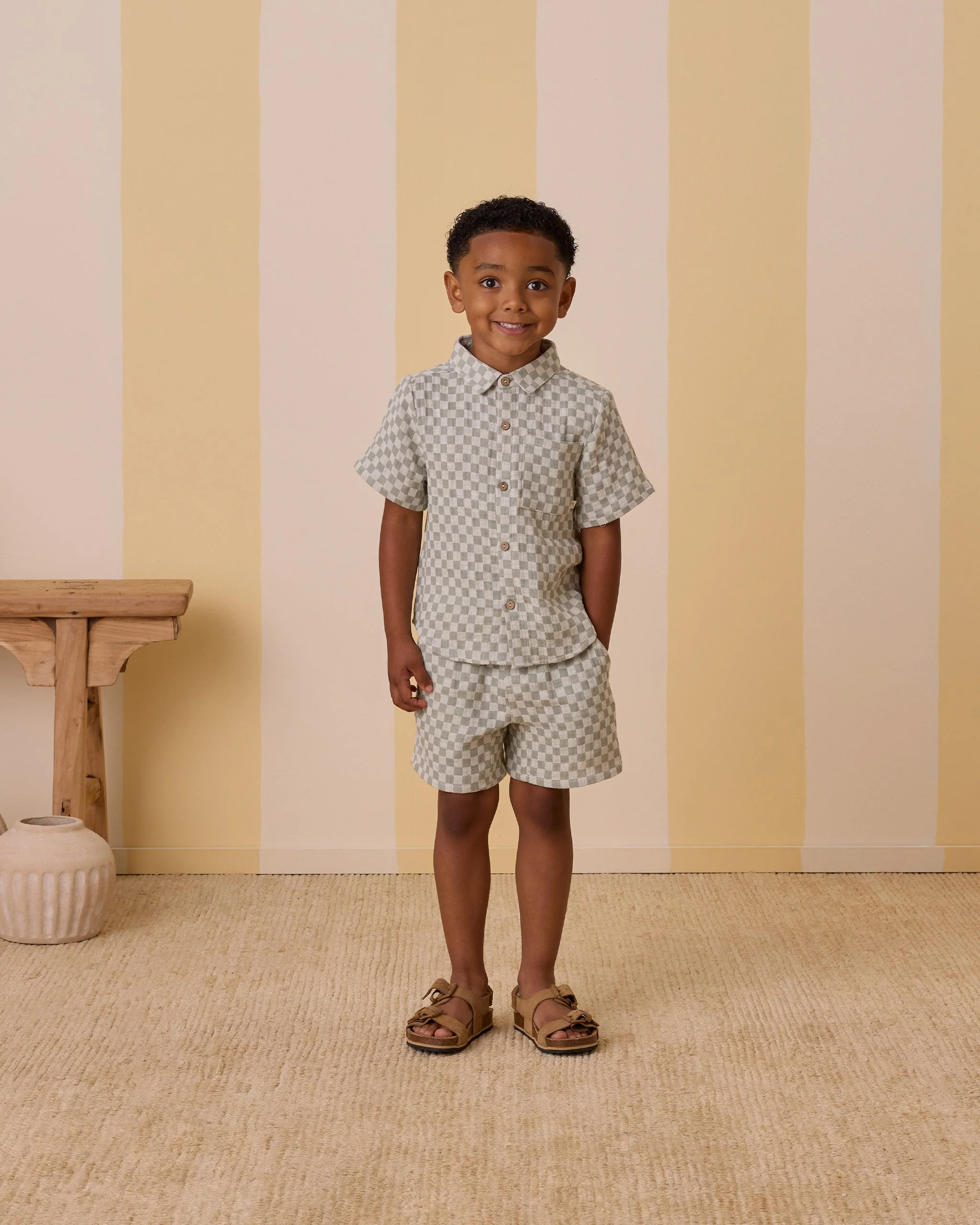 Bermuda Short || Sage Check - Image 3