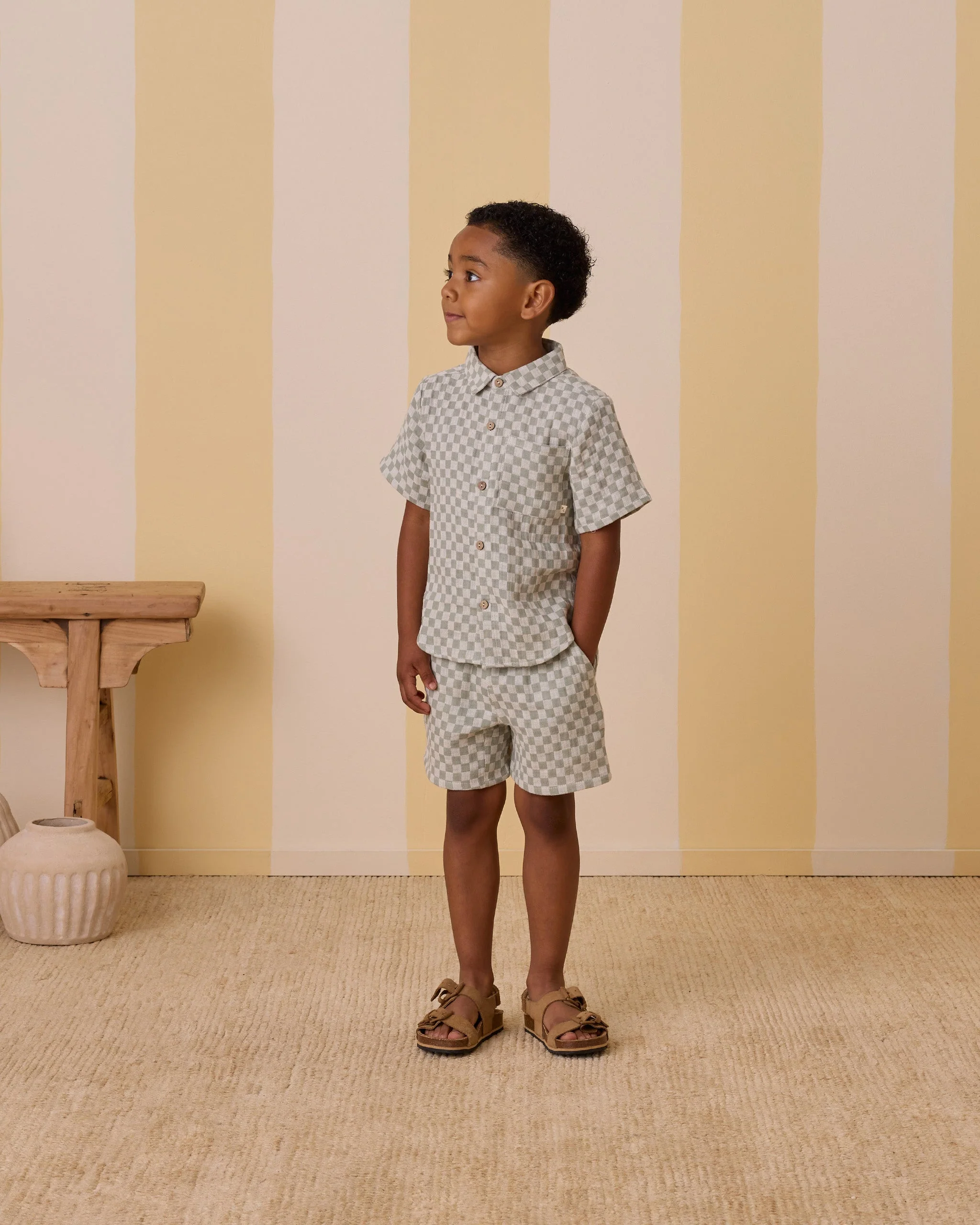 Bermuda Short || Sage Check - Image 4