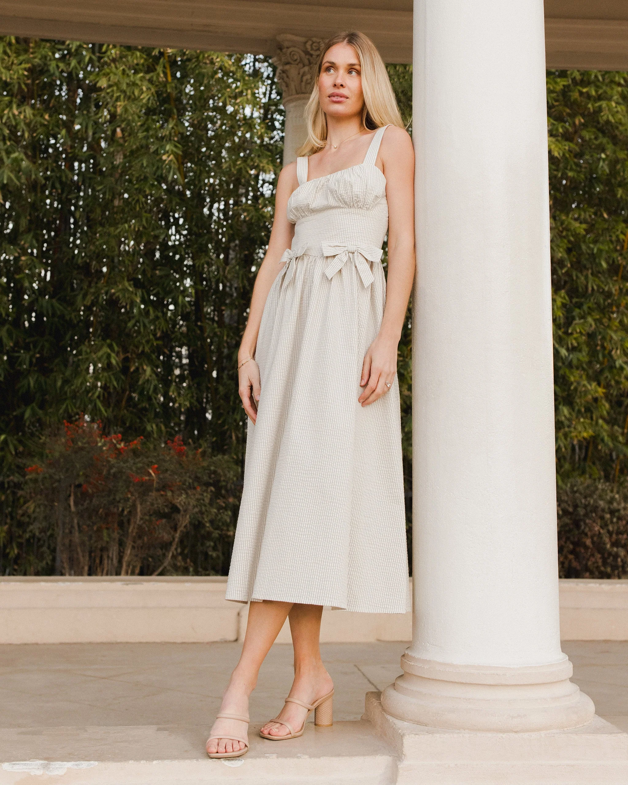 Betsy Dress || Sage Stripe - Image 6