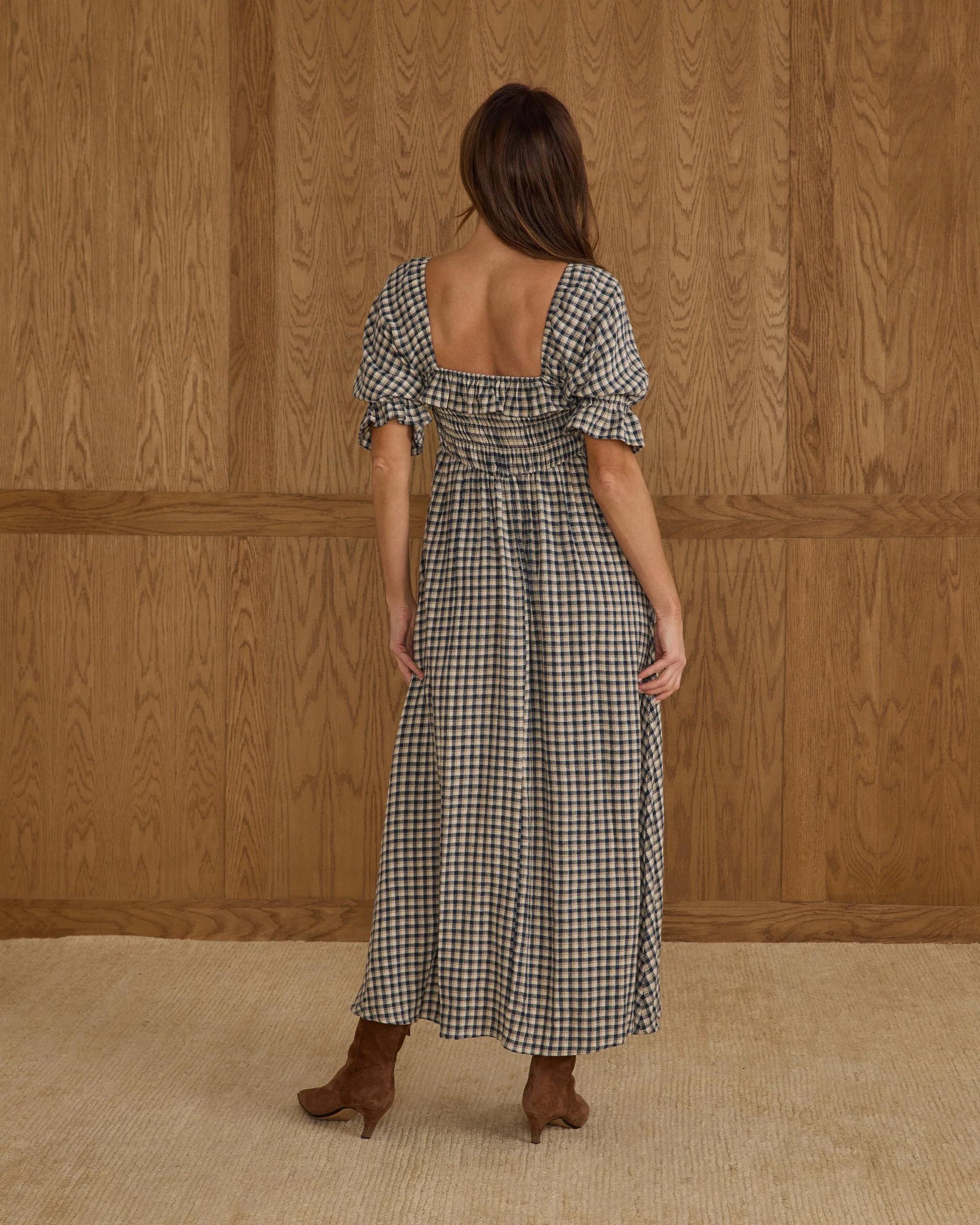 Birdie Dress | Navy Check - Image 2