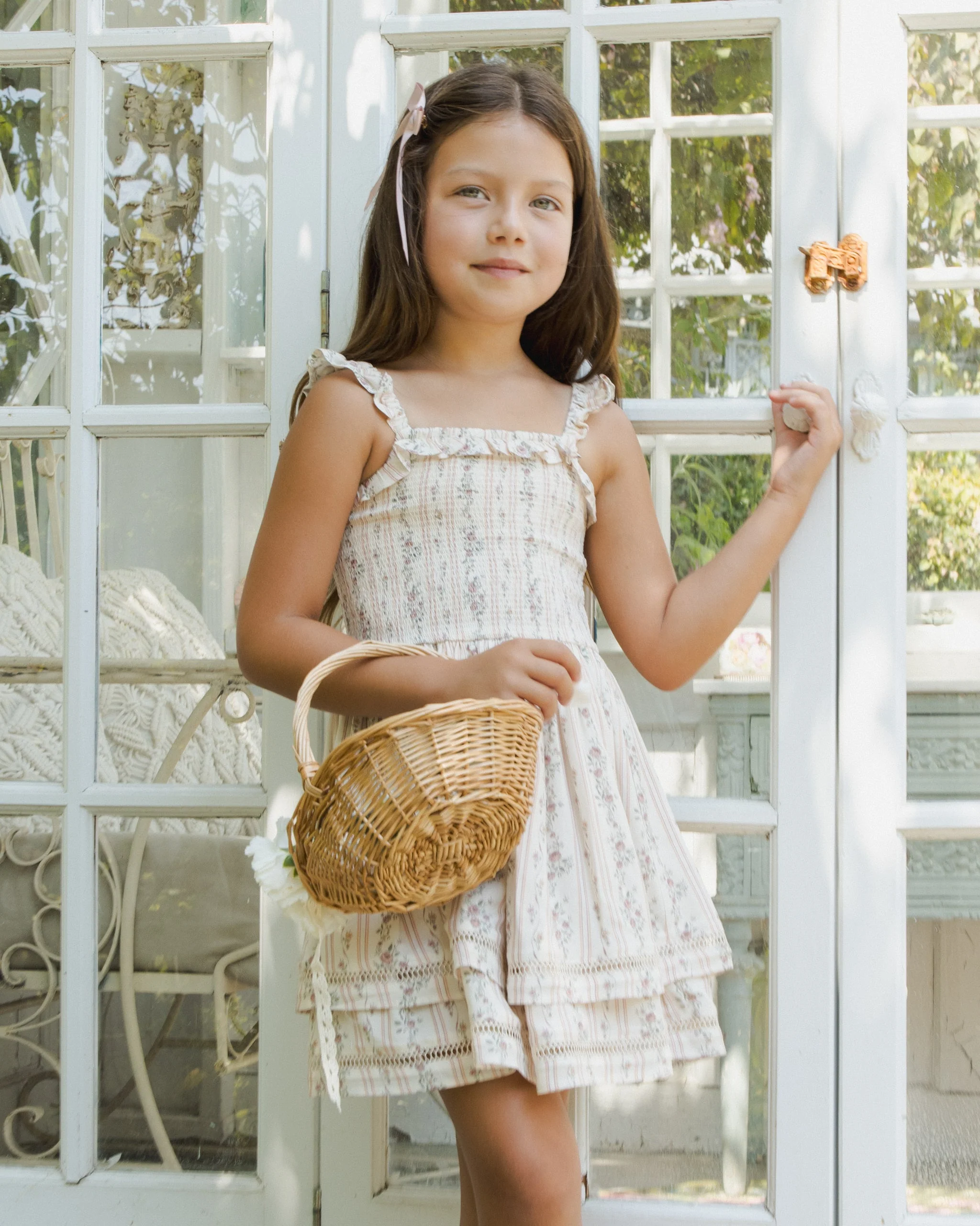 Birdie Dress Spring Floral Stripe - Image 4