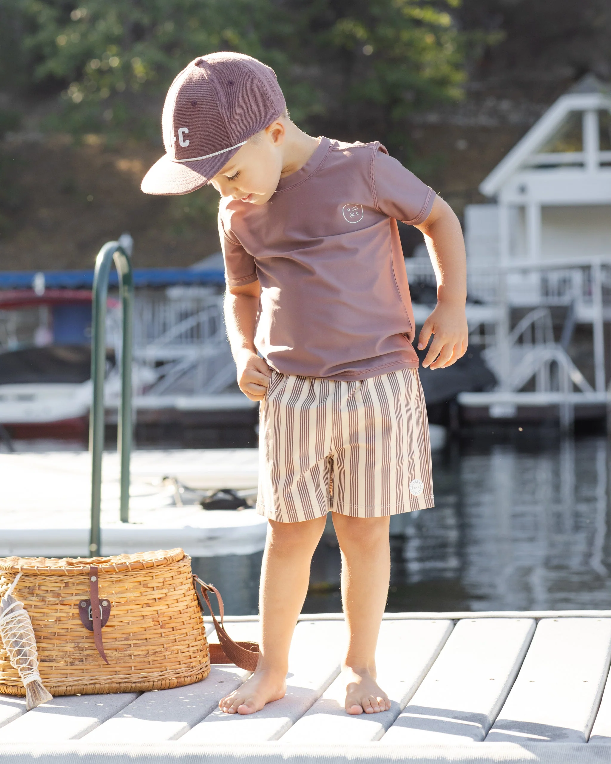 Boardshort Brown Butterscotch Stripe - Image 4