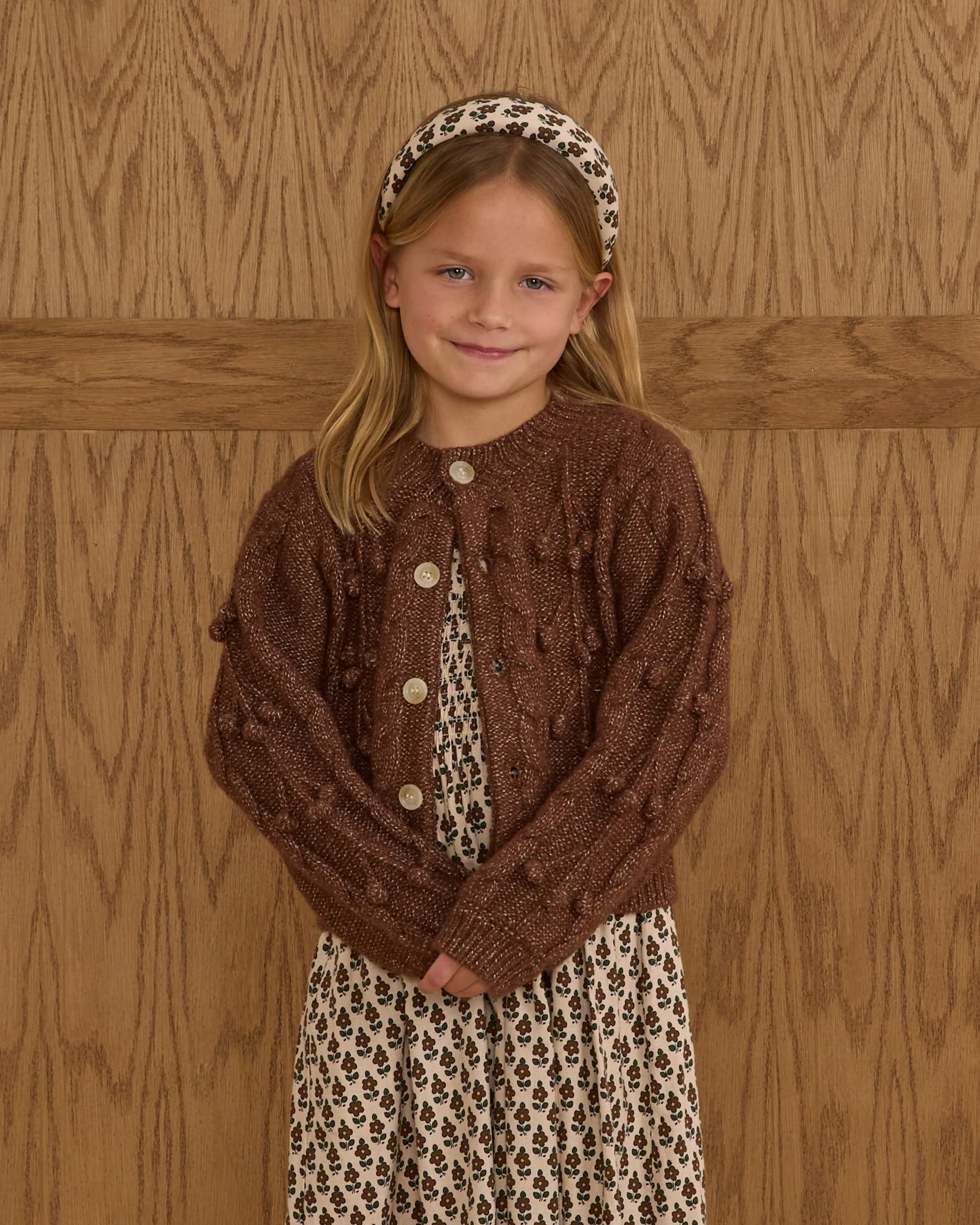 Bobble Cardigan || Brown - Image 2