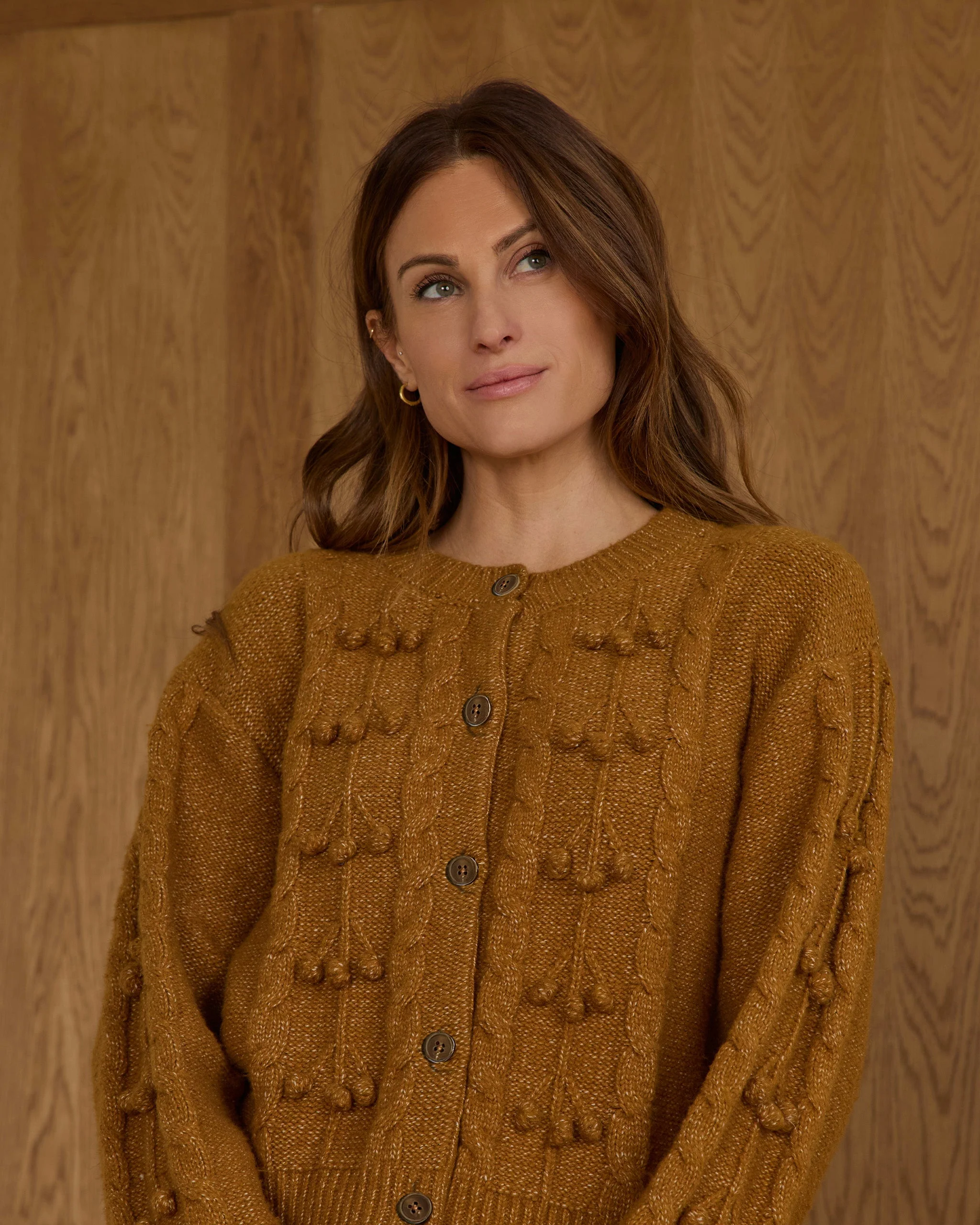 Bobble Cardigan | Golden - Image 4