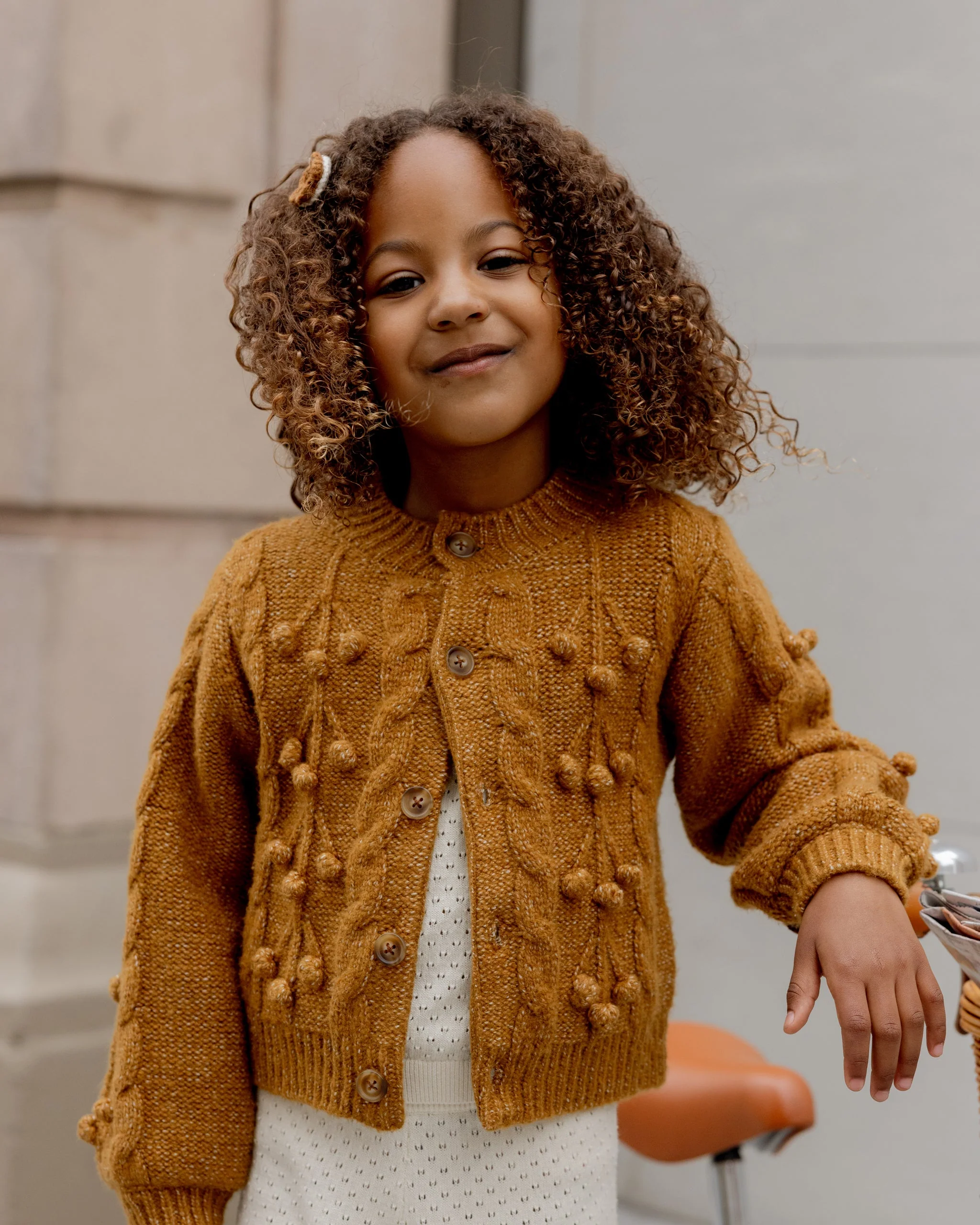 Bobble Cardigan || Golden - Image 6