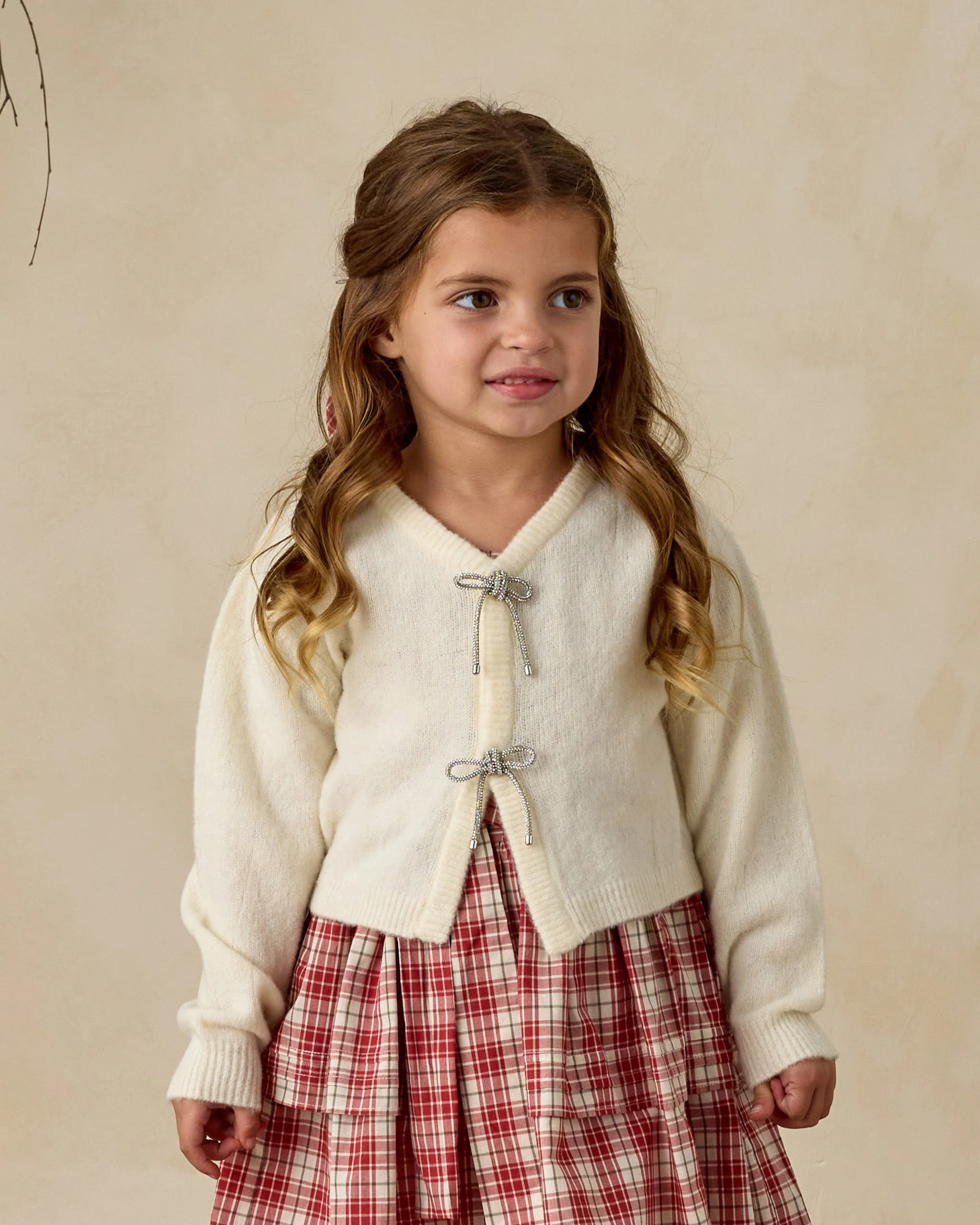 Bow Cardigan | Ivory - Image 2