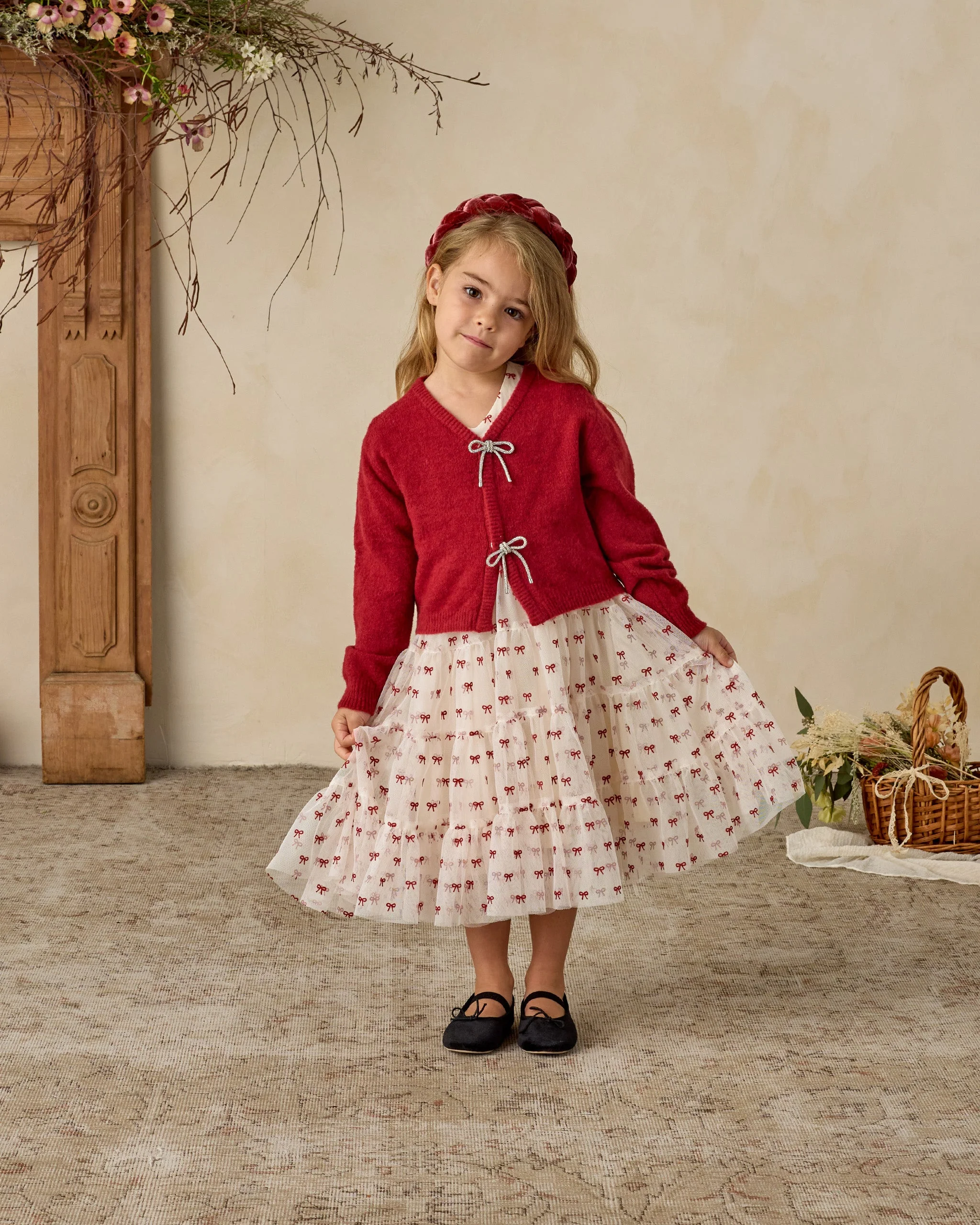 Bow Cardigan | Ruby - Image 4