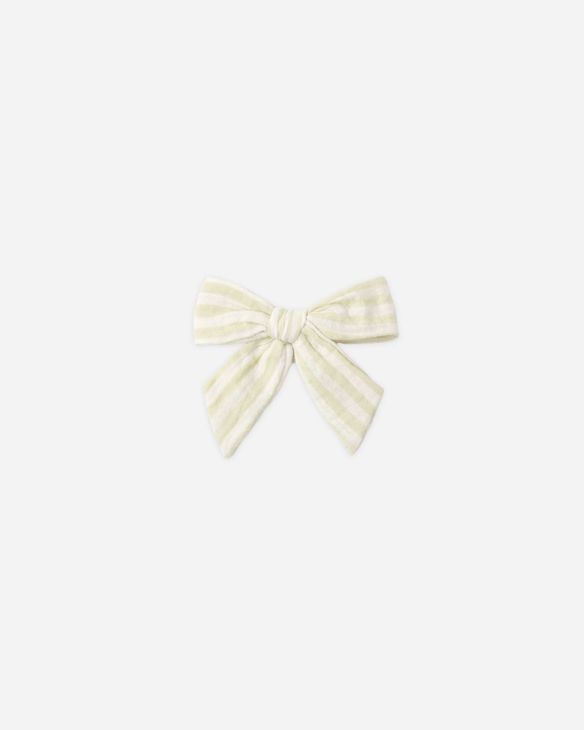 Bow Citron Ivory Stripe