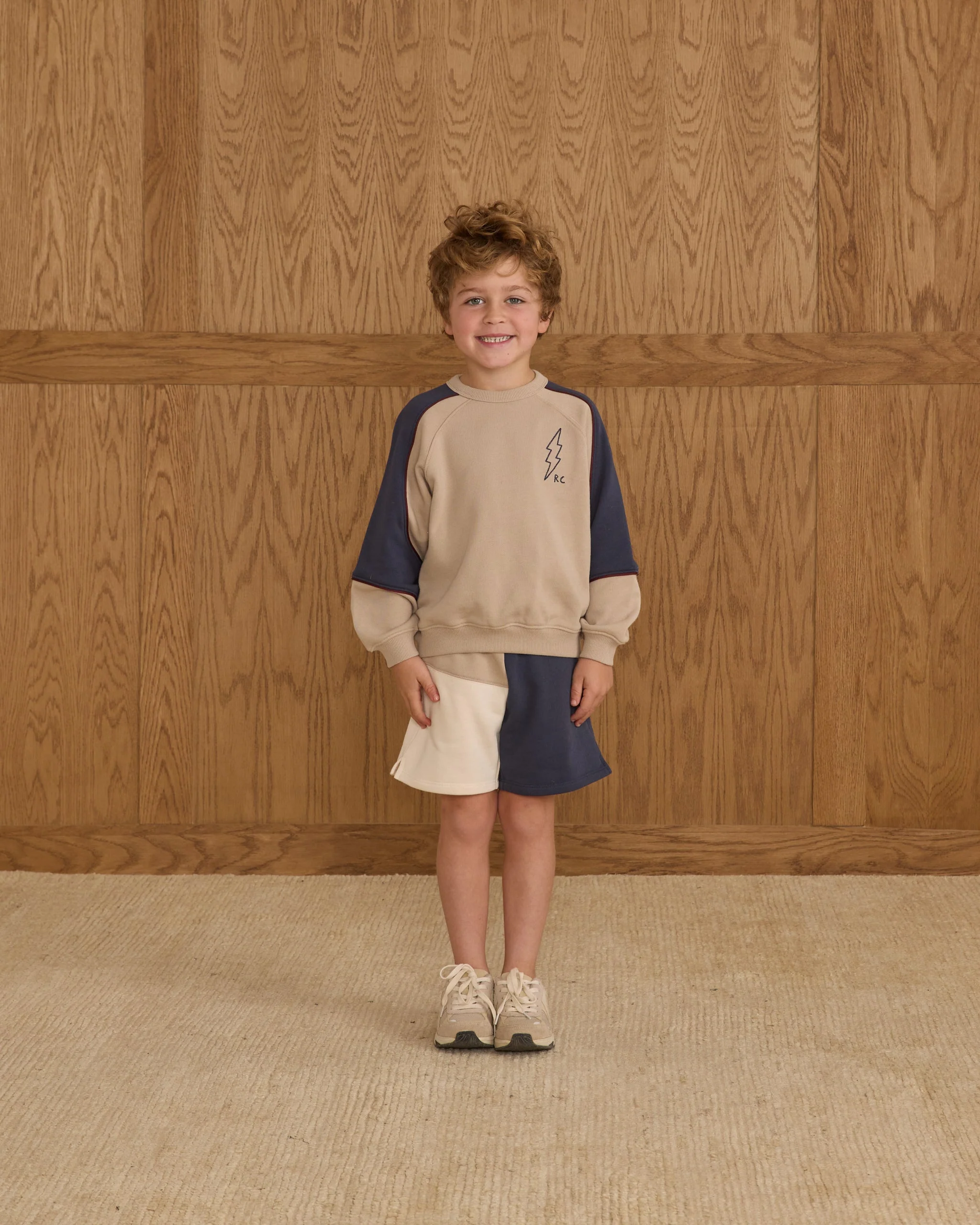 Boxing Short || Navy Color Block - Image 3