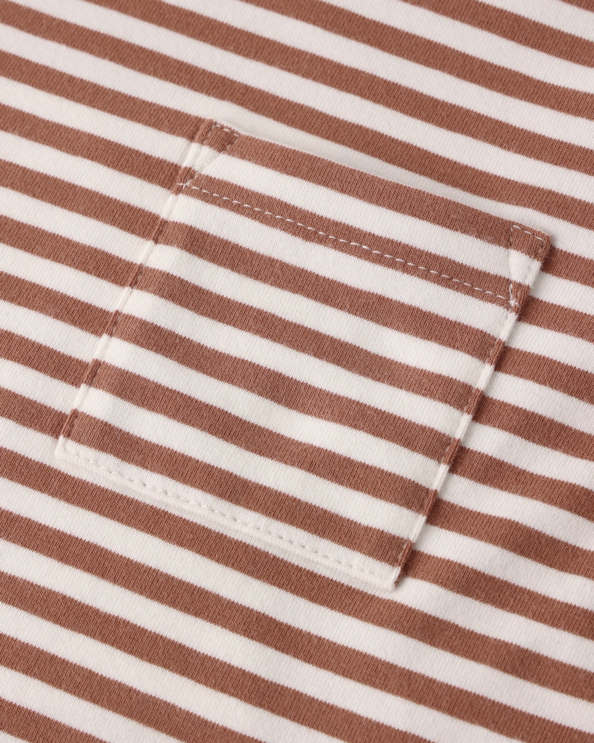 Boxy Pocket Tee + Short Set Poppy Stripe - Image 6