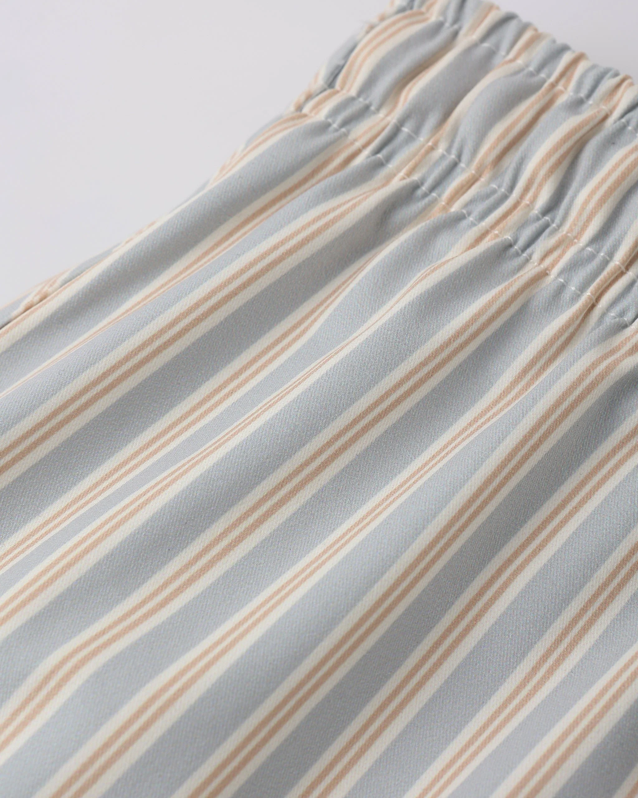 Boys Swim Short Blue + Butterscotch Stripe - Image 6