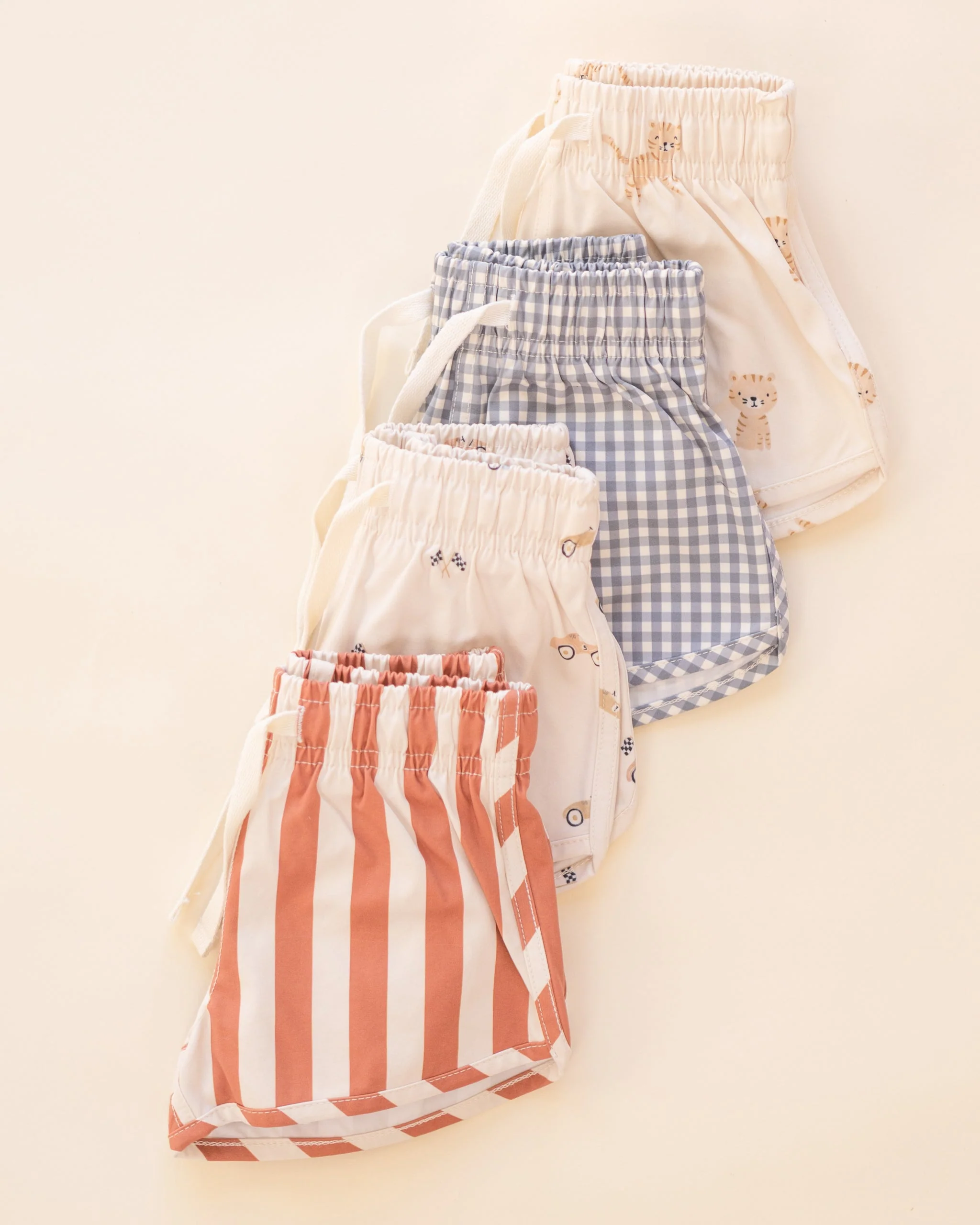Boys Swim Short Retro Poppy Stripe - Image 4