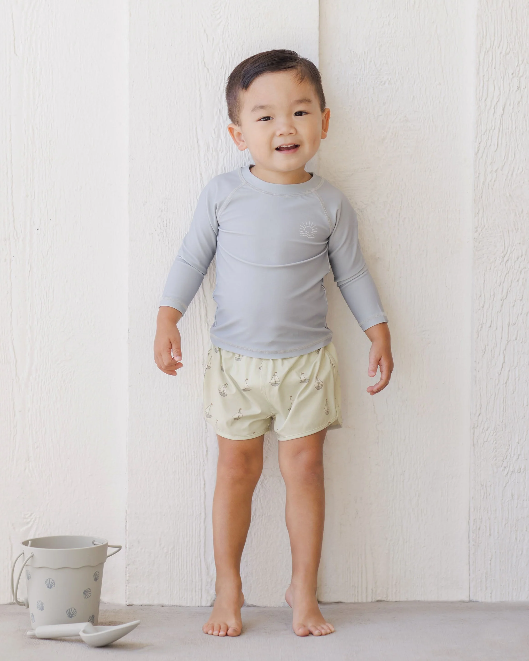 -Boys Swim Short || Sailboats- - Image 2