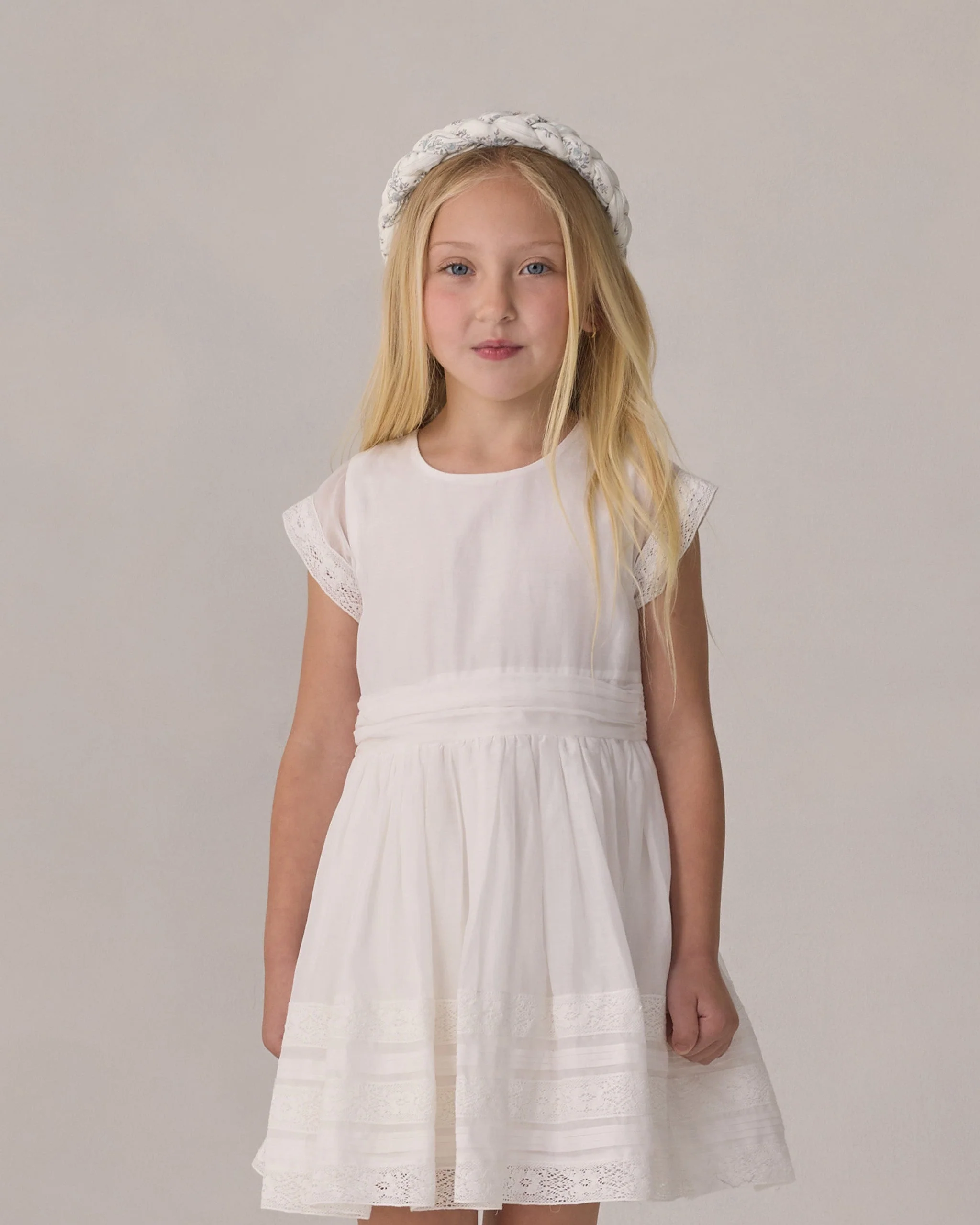 Braided Headband French Floral Stripe - Image 2