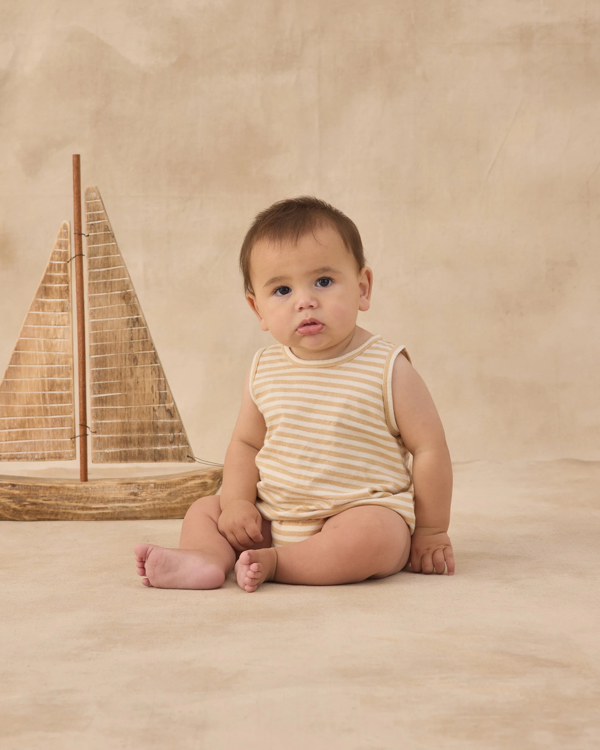 Bubble Onesie Butterscotch Stripe - Image 2