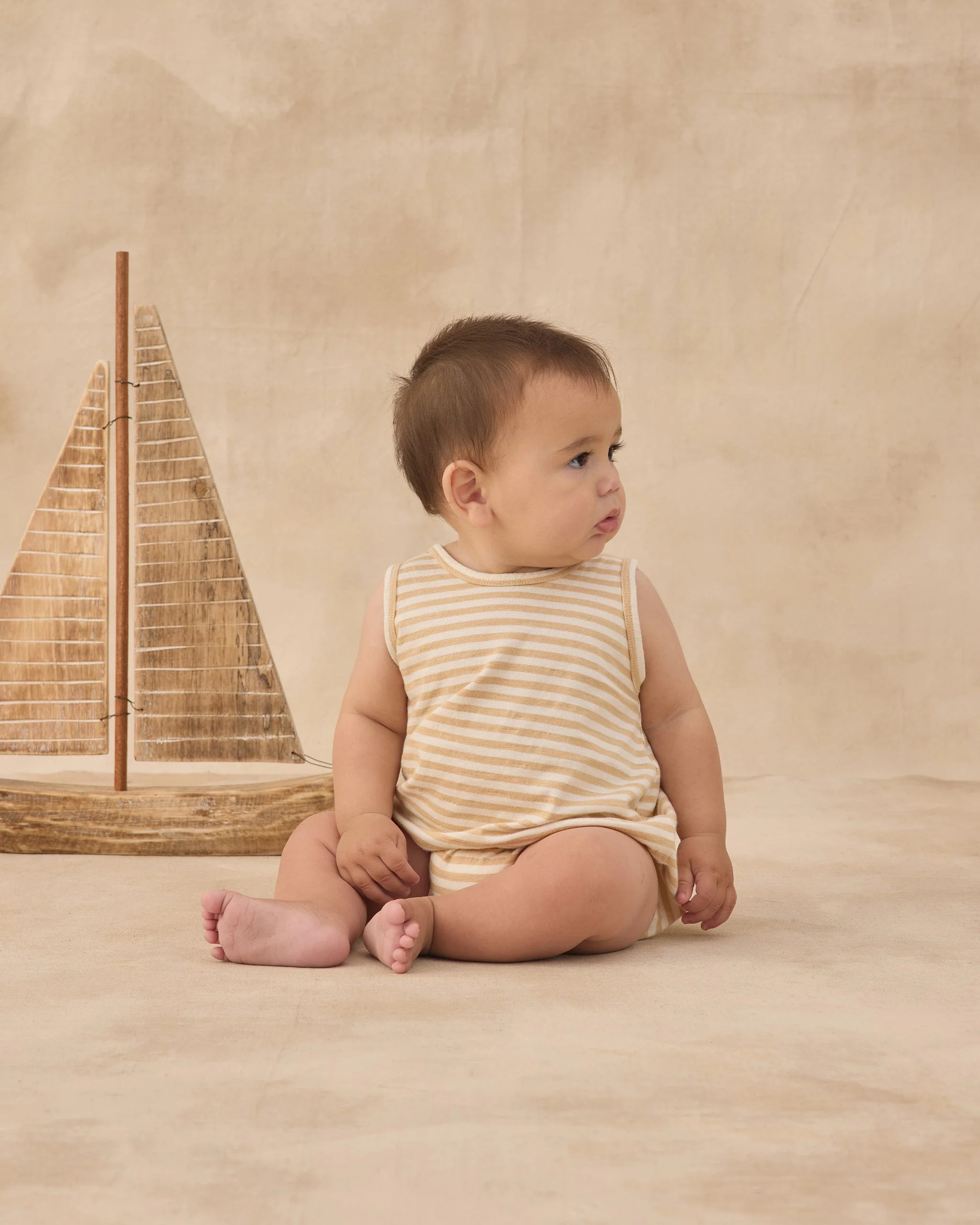 Bubble Onesie Butterscotch Stripe - Image 3