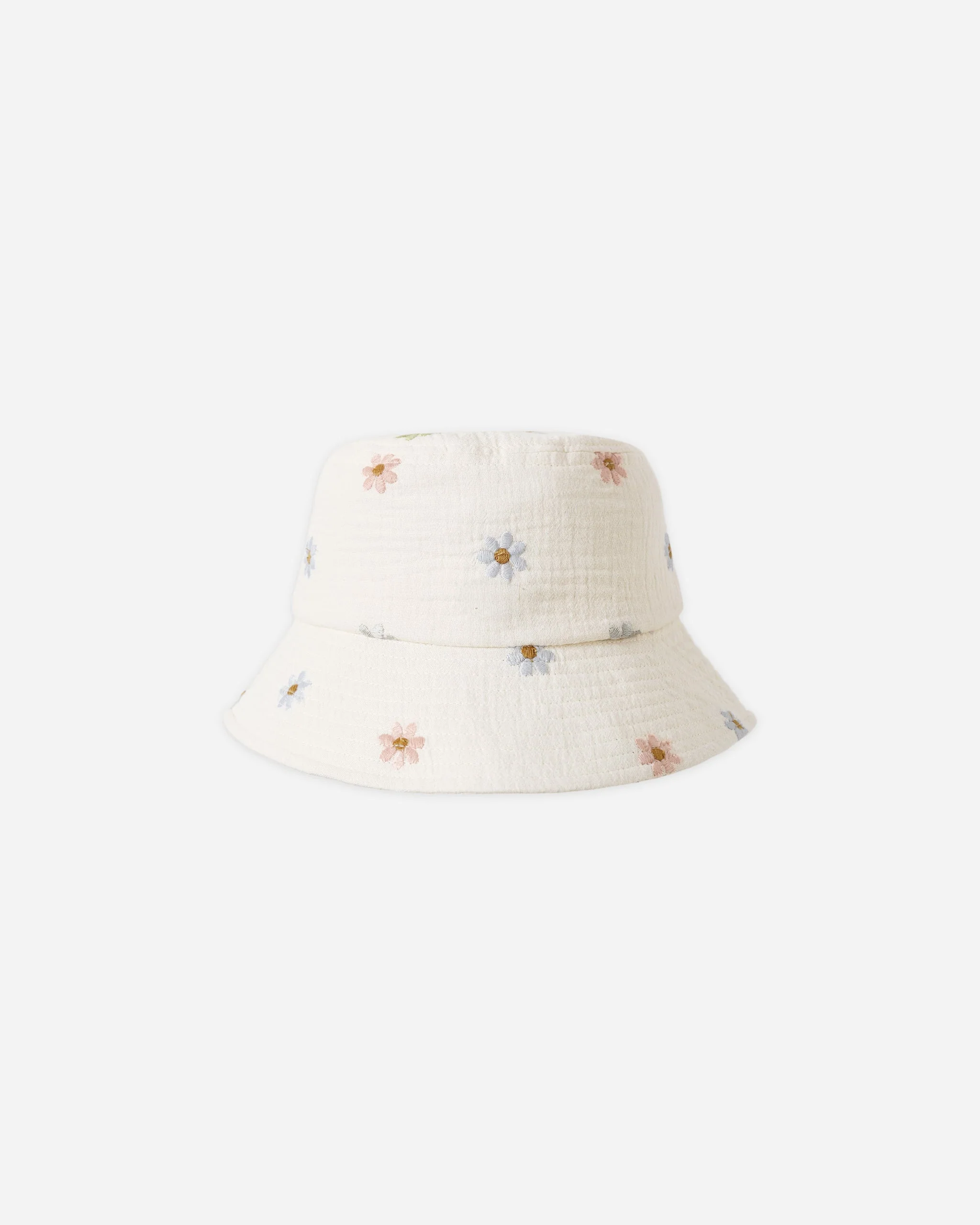 Bucket Hat Embroidered Daisies