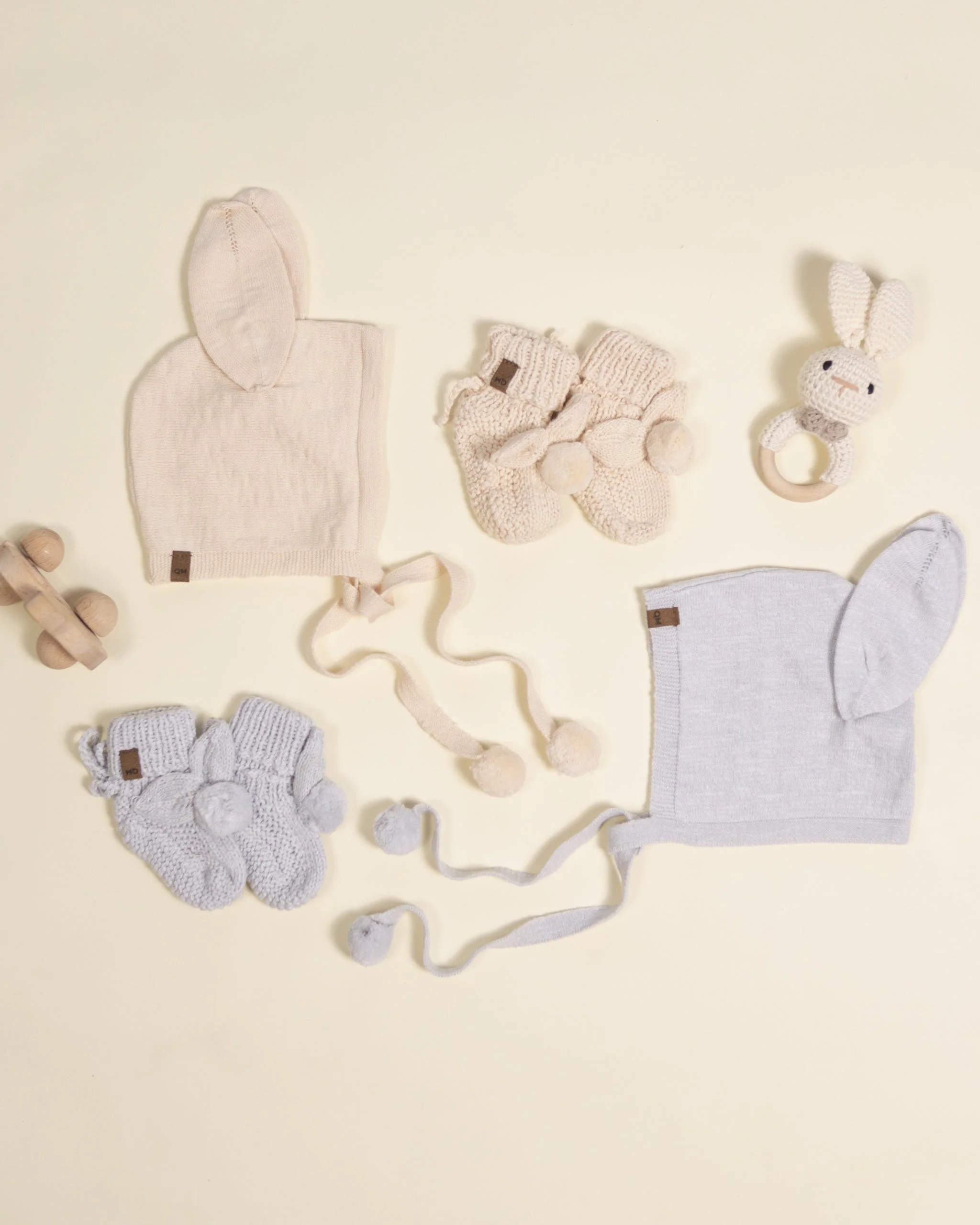 Bunny Knit Bonnet Ecru - Image 4