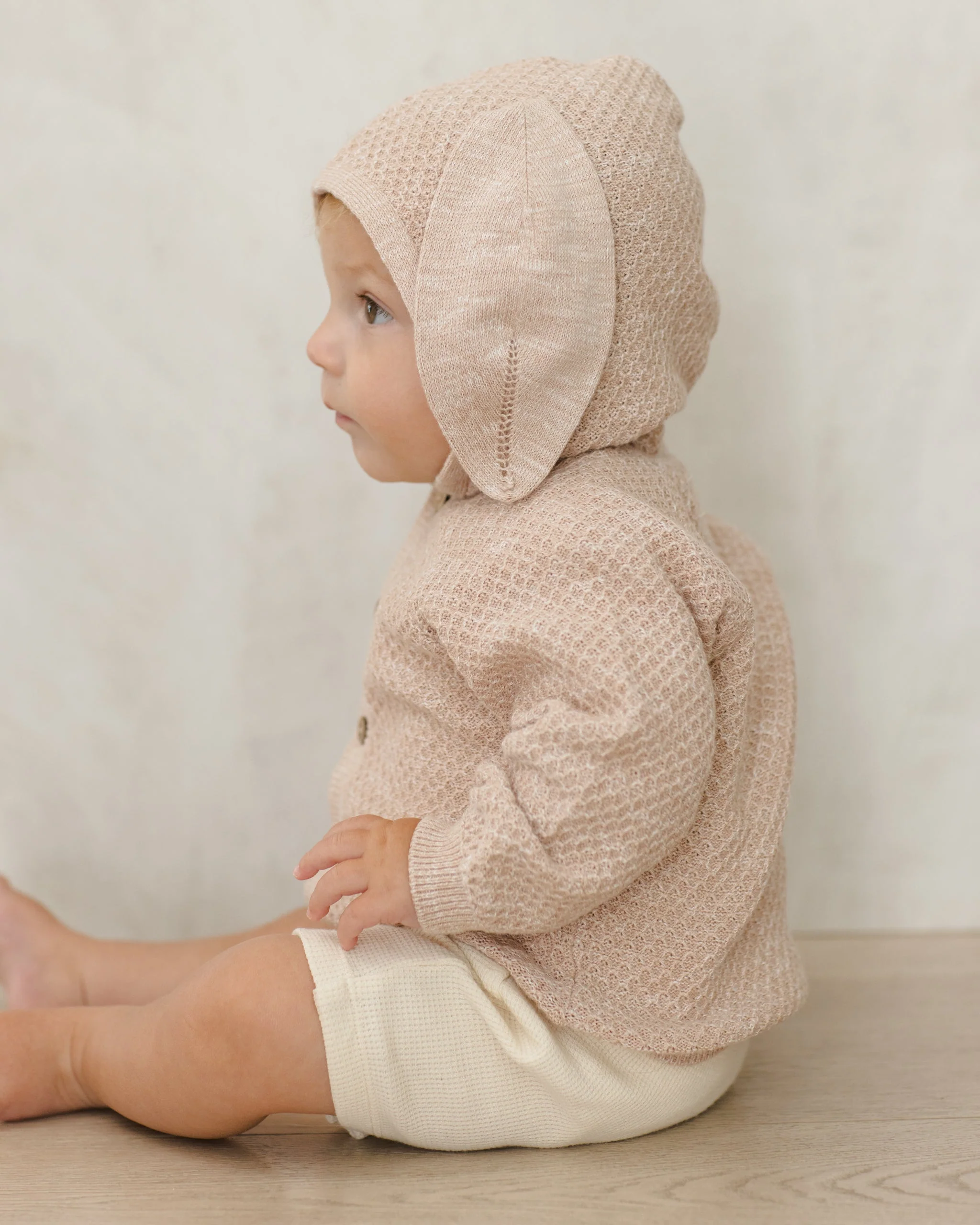Bunny Knit Sweater Heathered Latte - Image 3