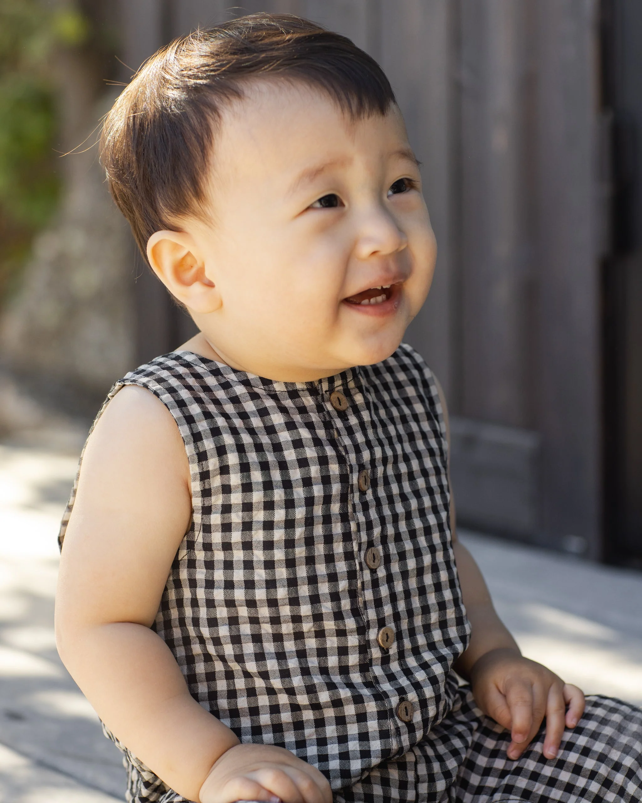 Button Jumpsuit Black Check - Image 4