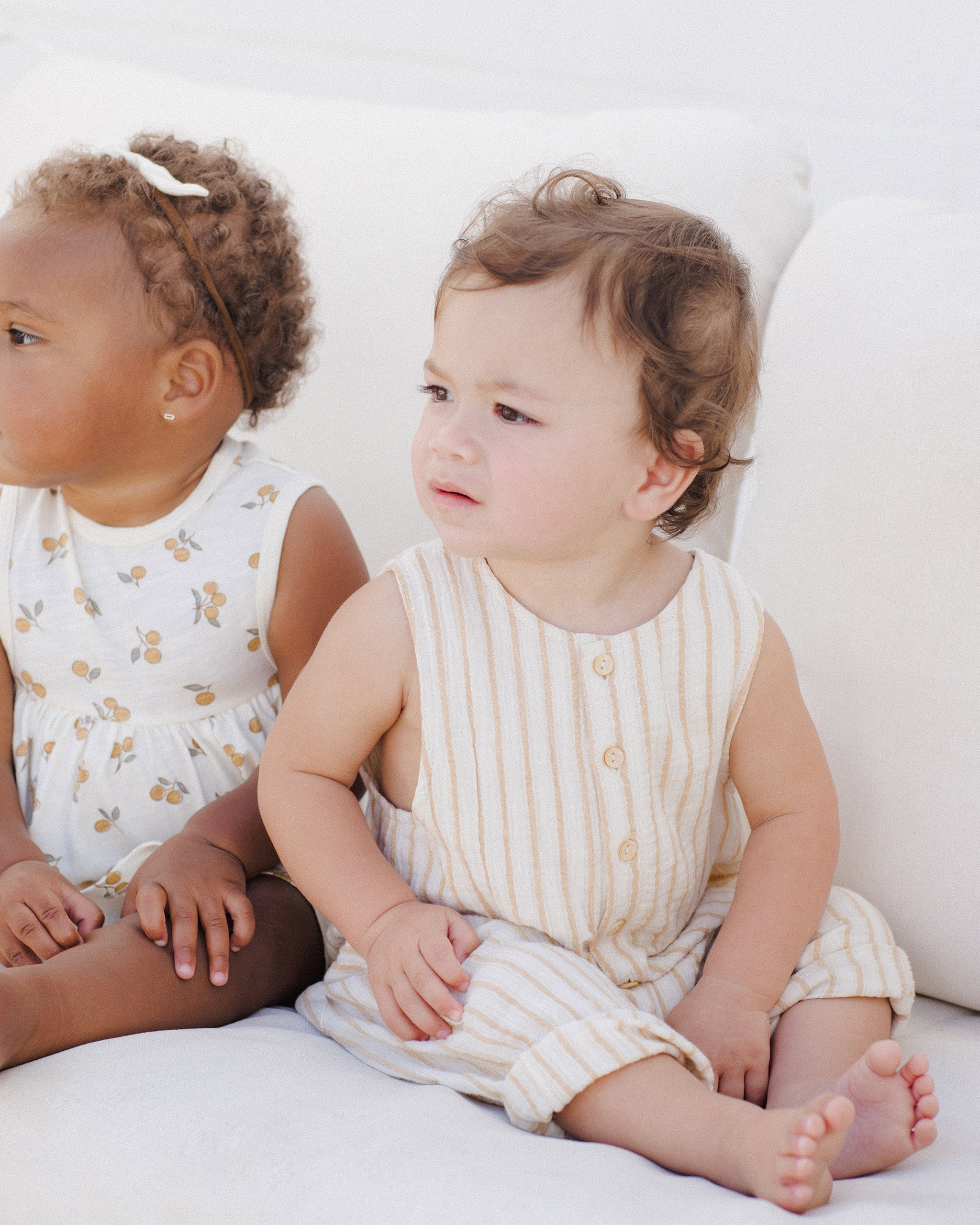 Button Jumpsuit || Marigold Stripe - Image 7