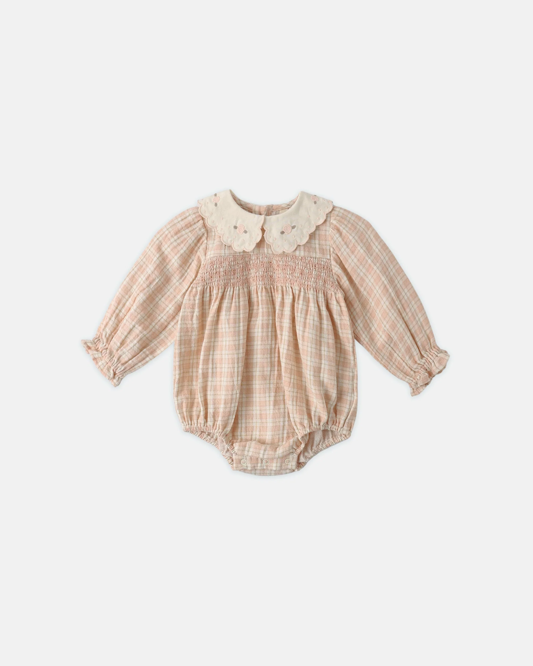 Callie Romper Pink Plaid