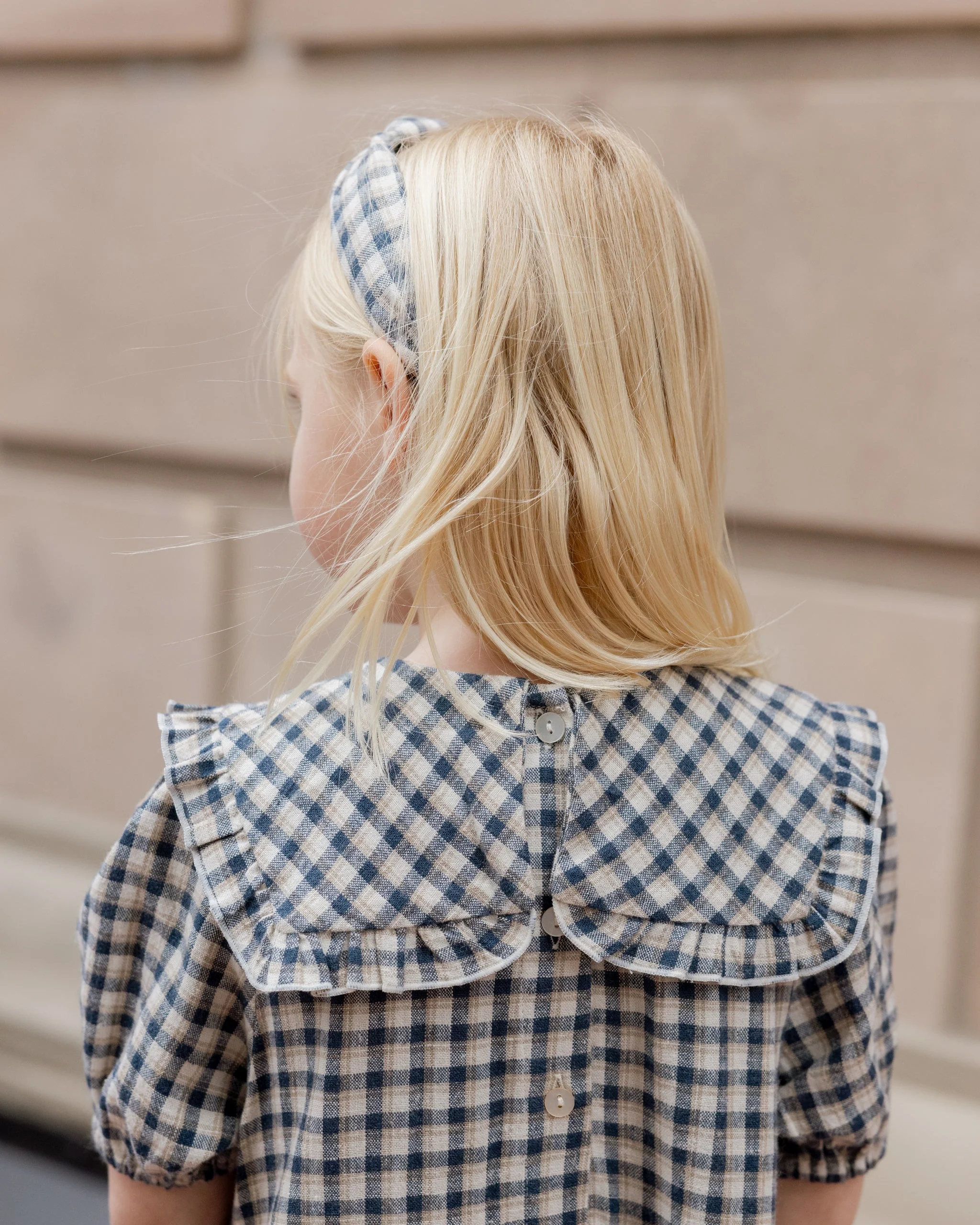 Camille Dress || Navy Check - Image 4