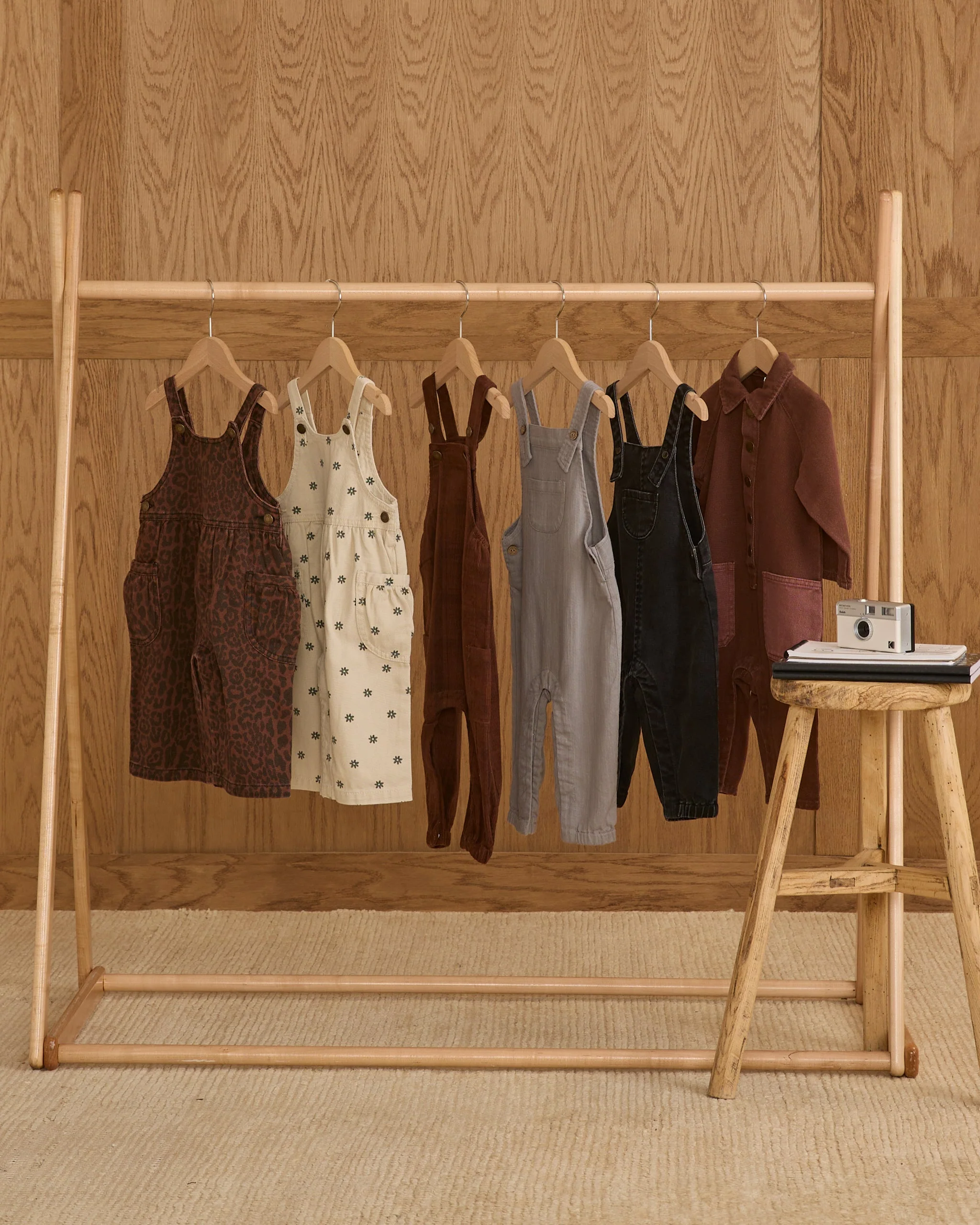 Cargo Baby Overall || Brown Plaid - Image 4
