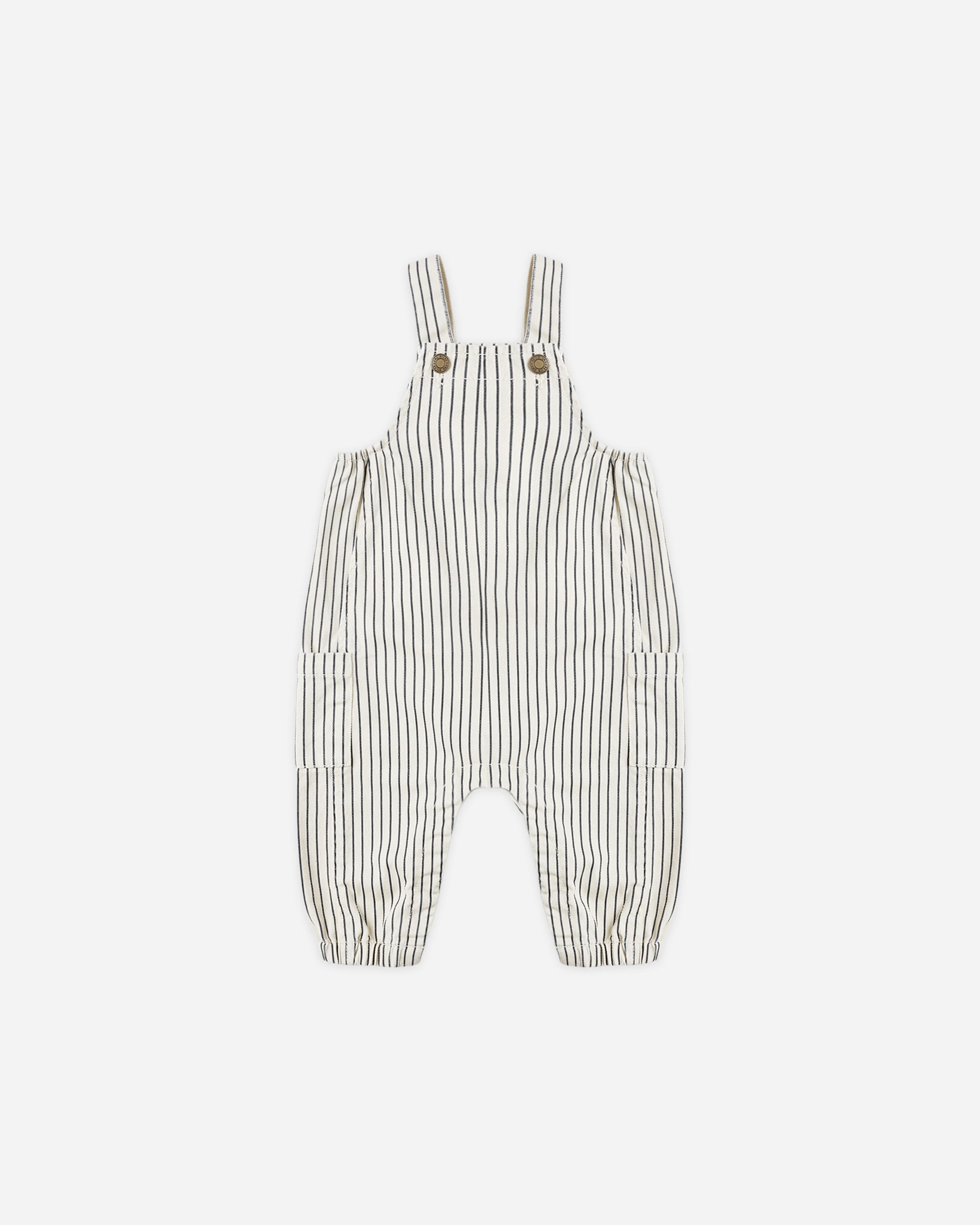 Cargo Baby Overall || Navy Pinstripe