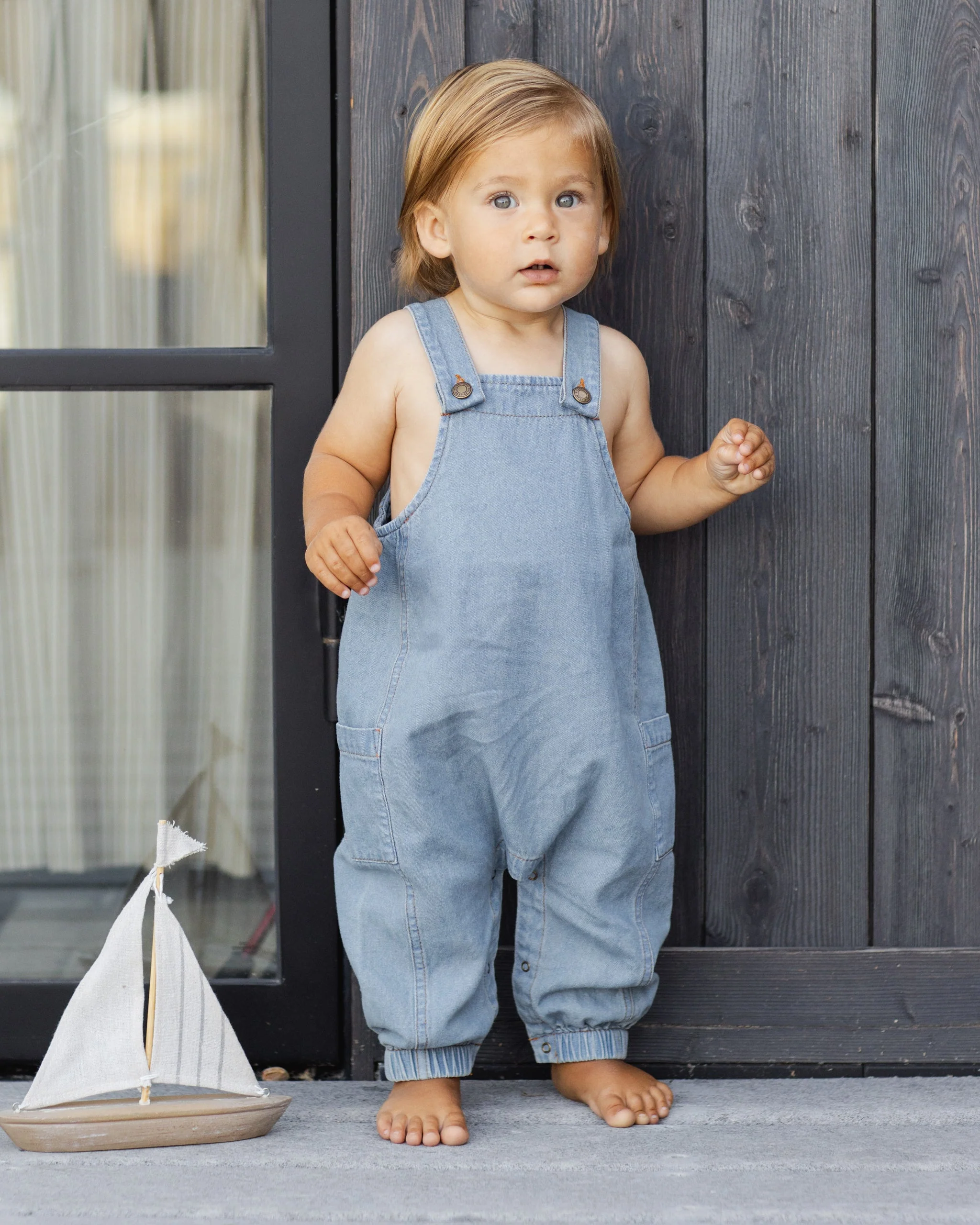 Cargo Baby Overall Washed Blue - Image 2