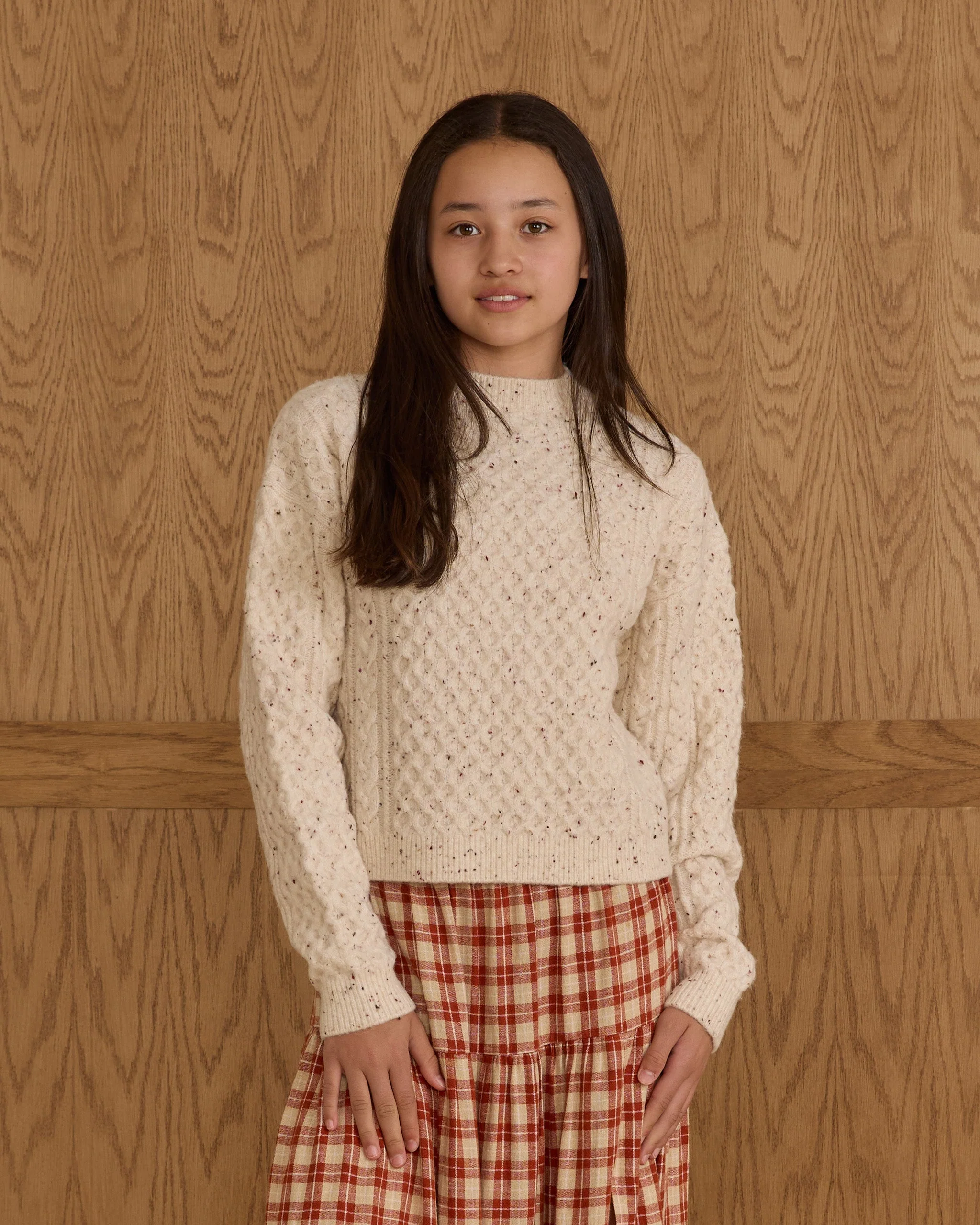 Carolina Sweater || Natural Speckled - Teen - Image 3