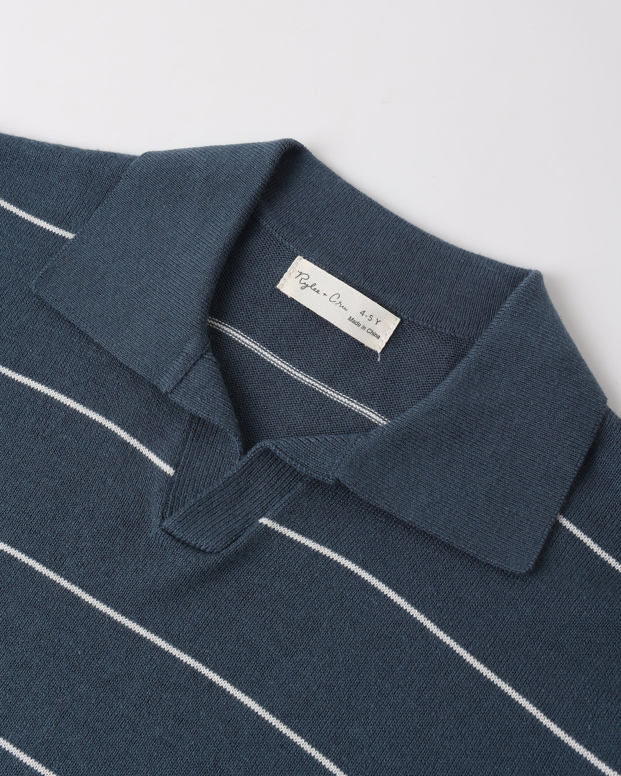 Chandler Knit Polo Navy Stripe - Image 8