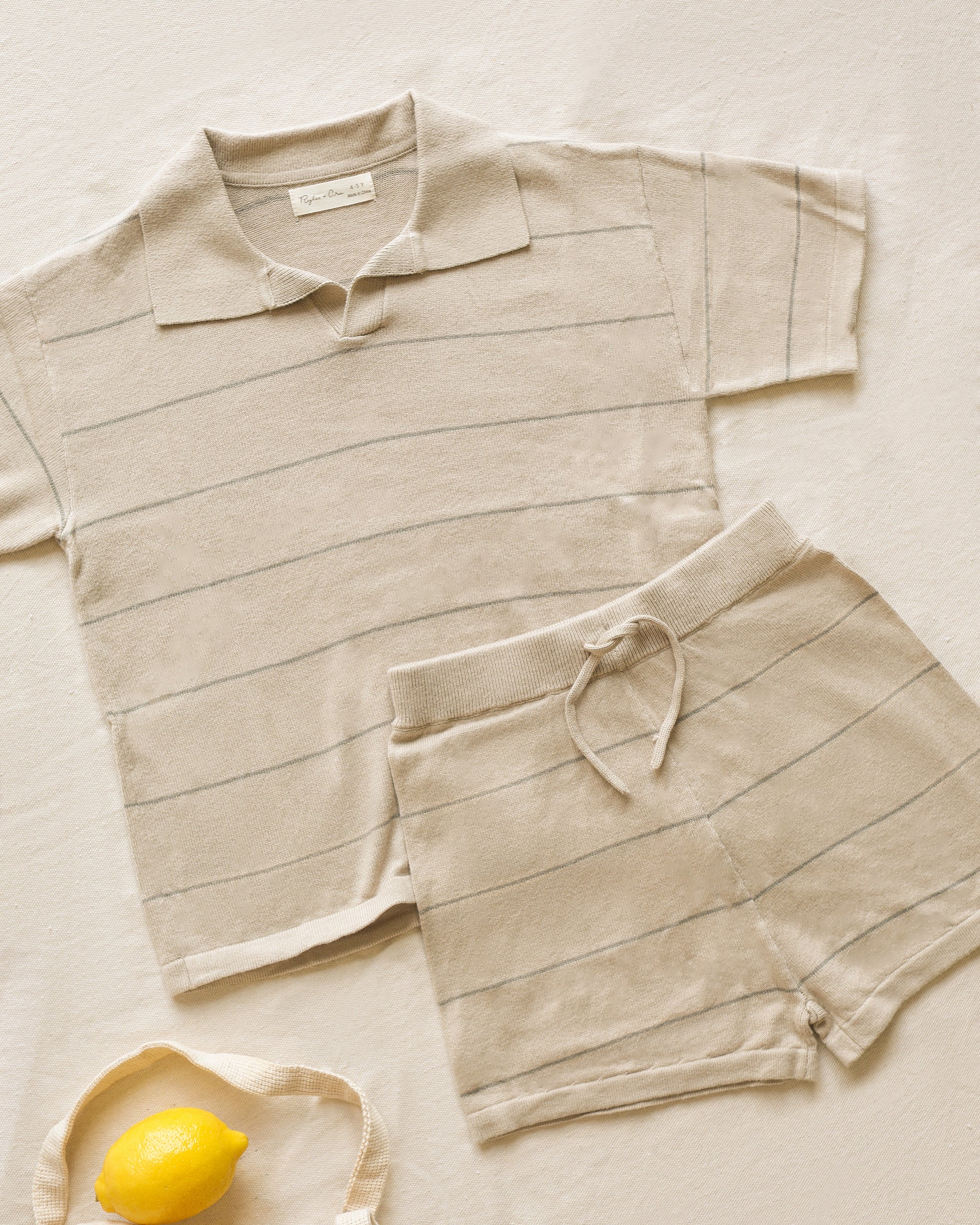 Chandler Knit Short || Eucalyptus Stripe - Image 2