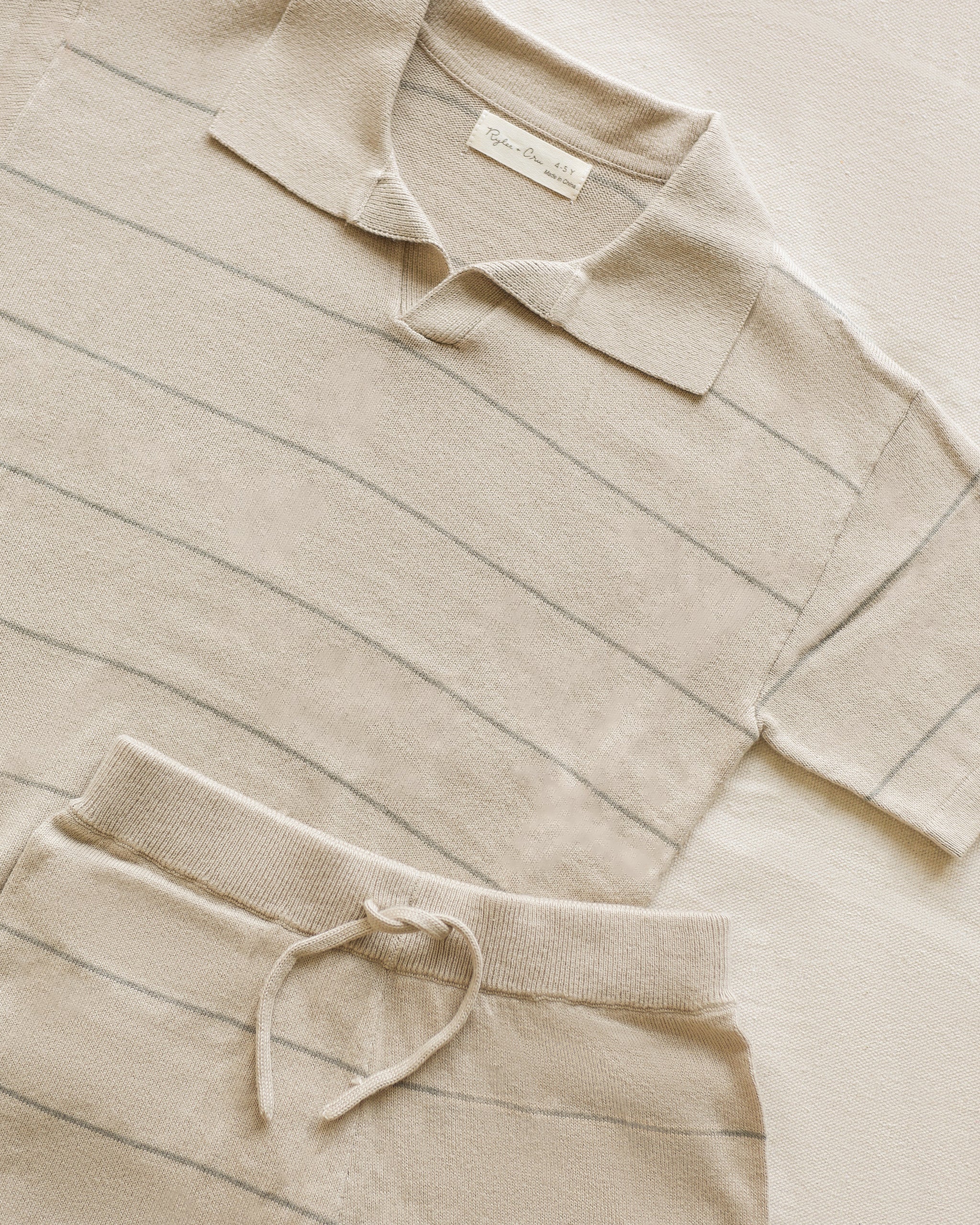 Chandler Knit Short || Eucalyptus Stripe - Image 3