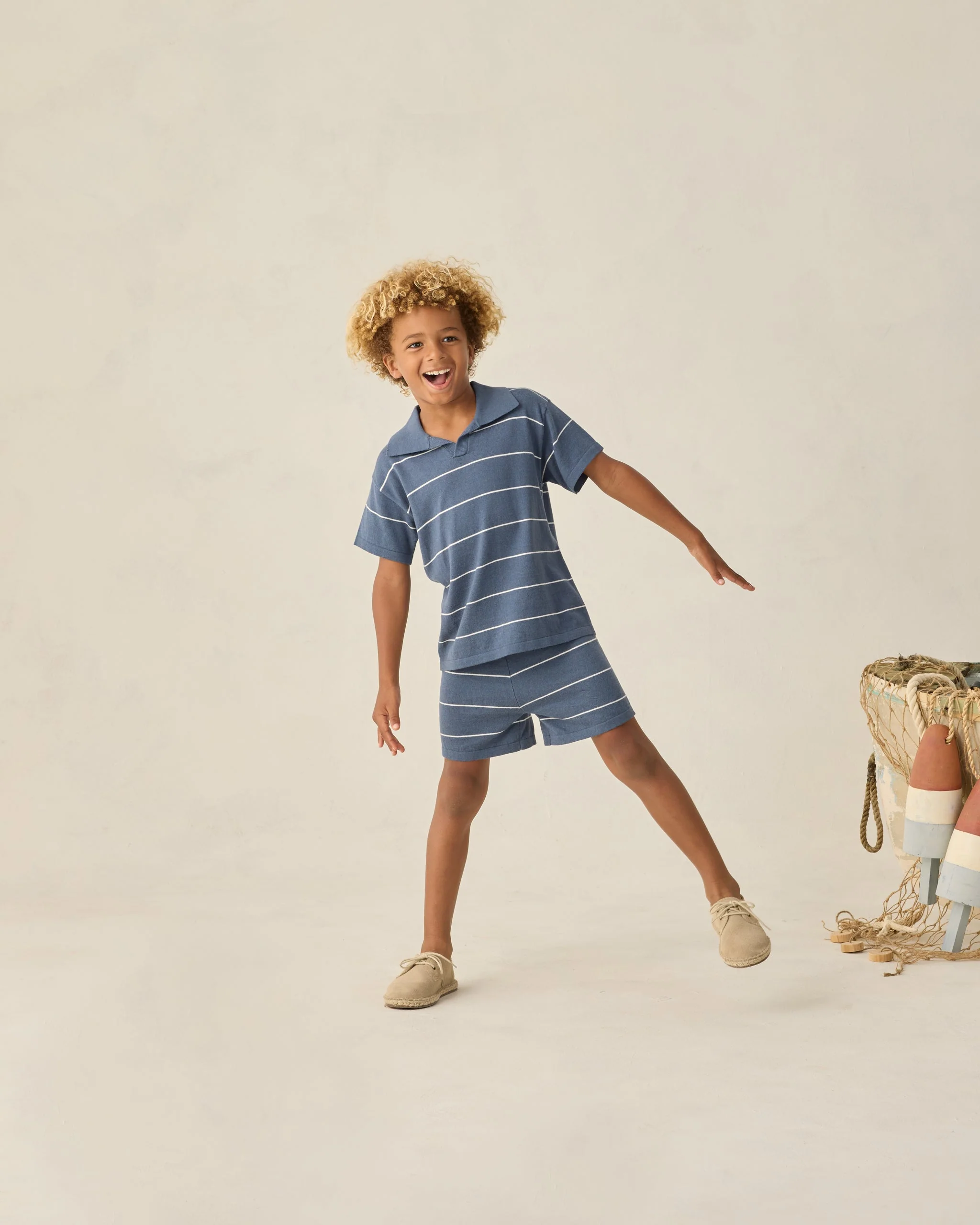 Chandler Knit Short Navy Stripe - Image 4
