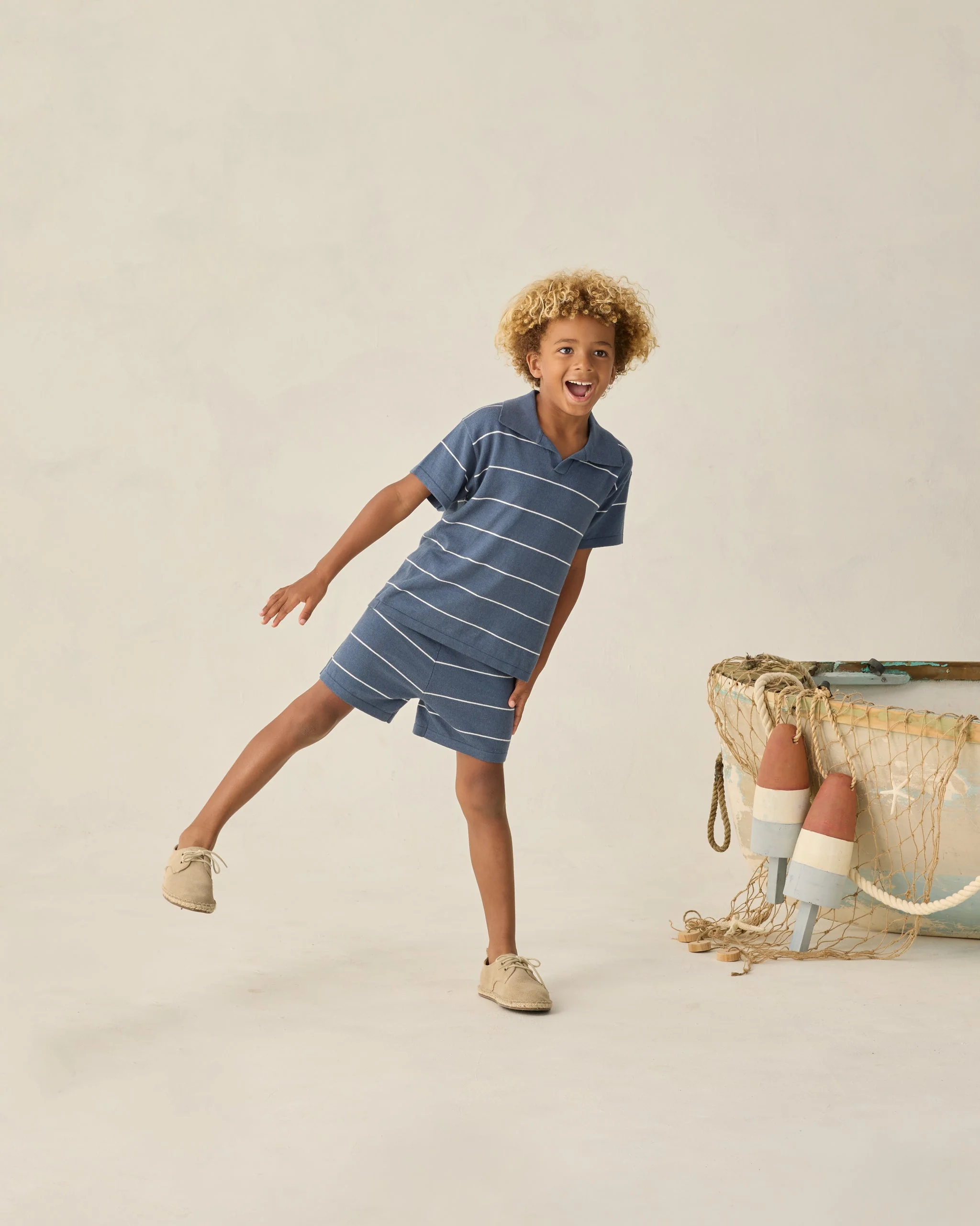 Chandler Knit Short Navy Stripe - Image 5