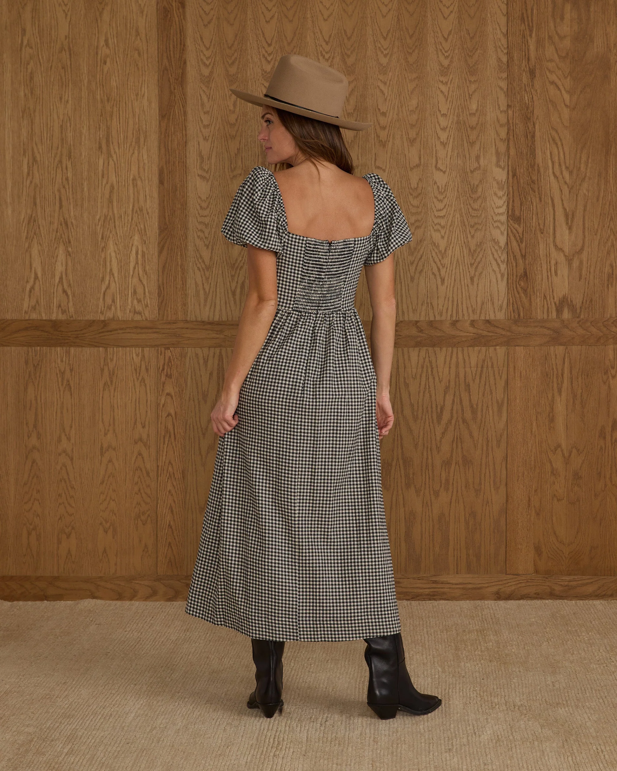 Chiara Dress | Black Gingham - Image 2