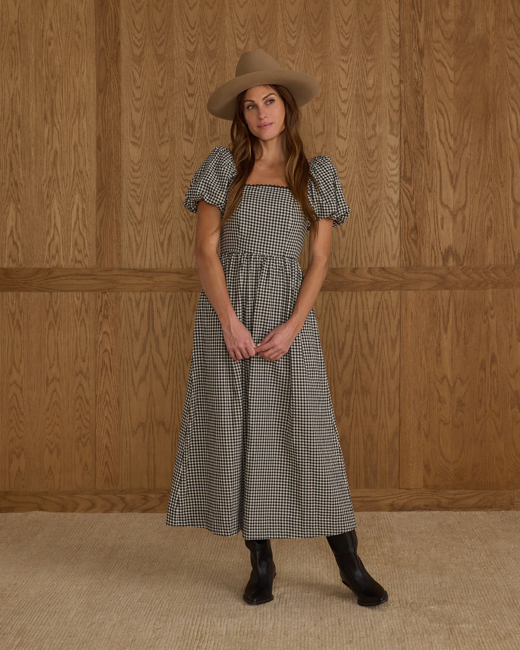 Chiara Dress | Black Gingham - Image 5