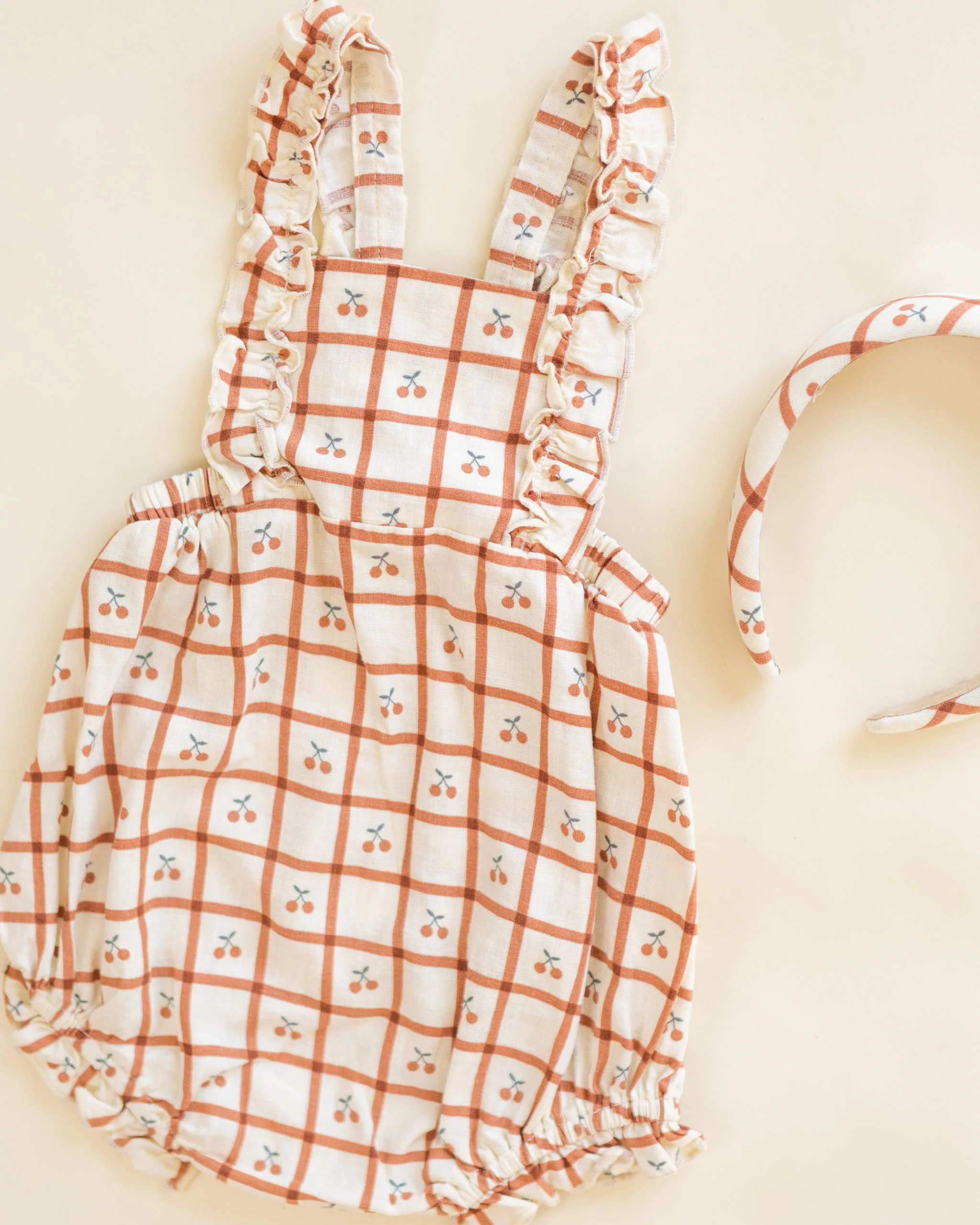 Chiara Romper Cherry Check - Image 5