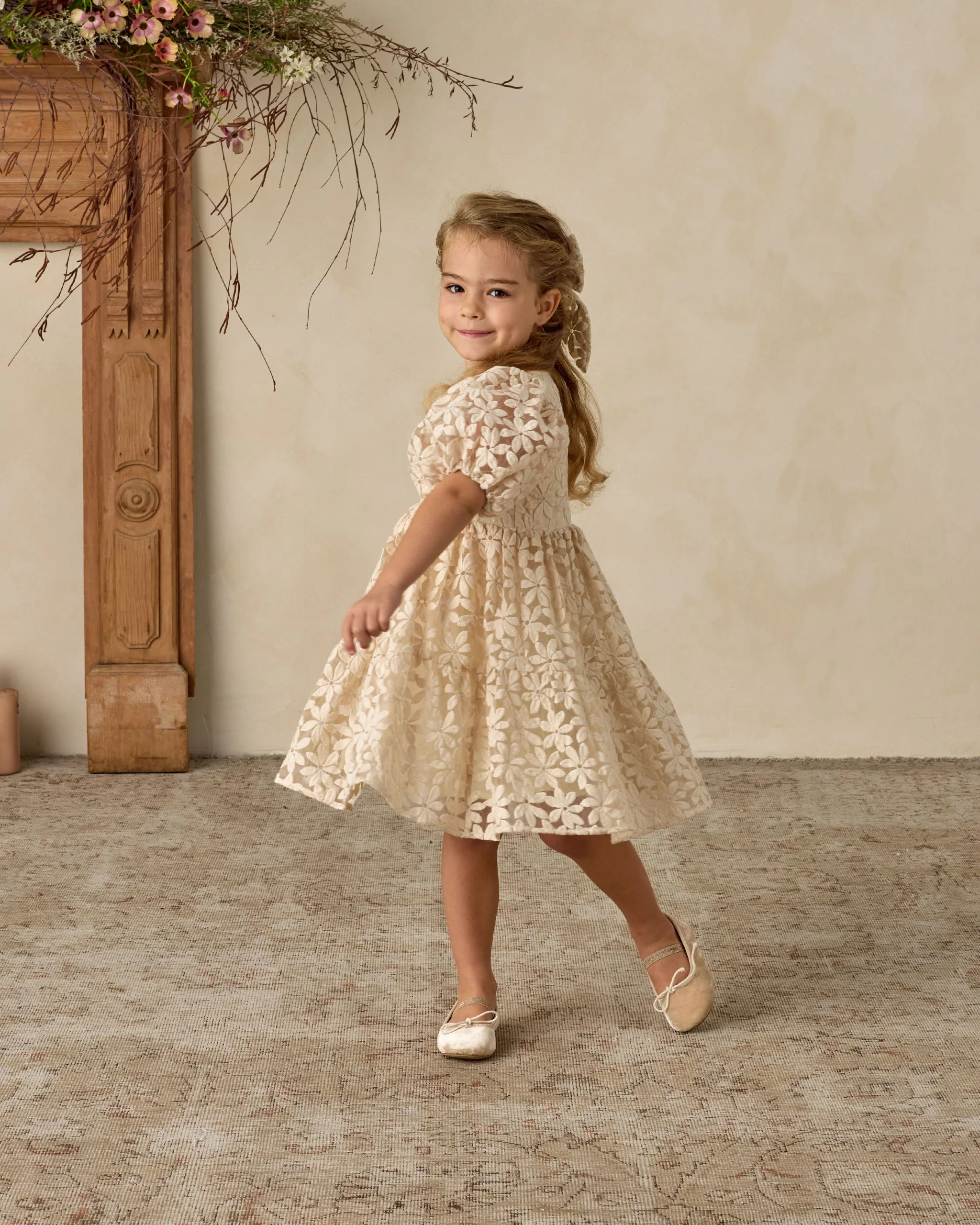 Chloe Dress | Embroidered Daisy - Image 2