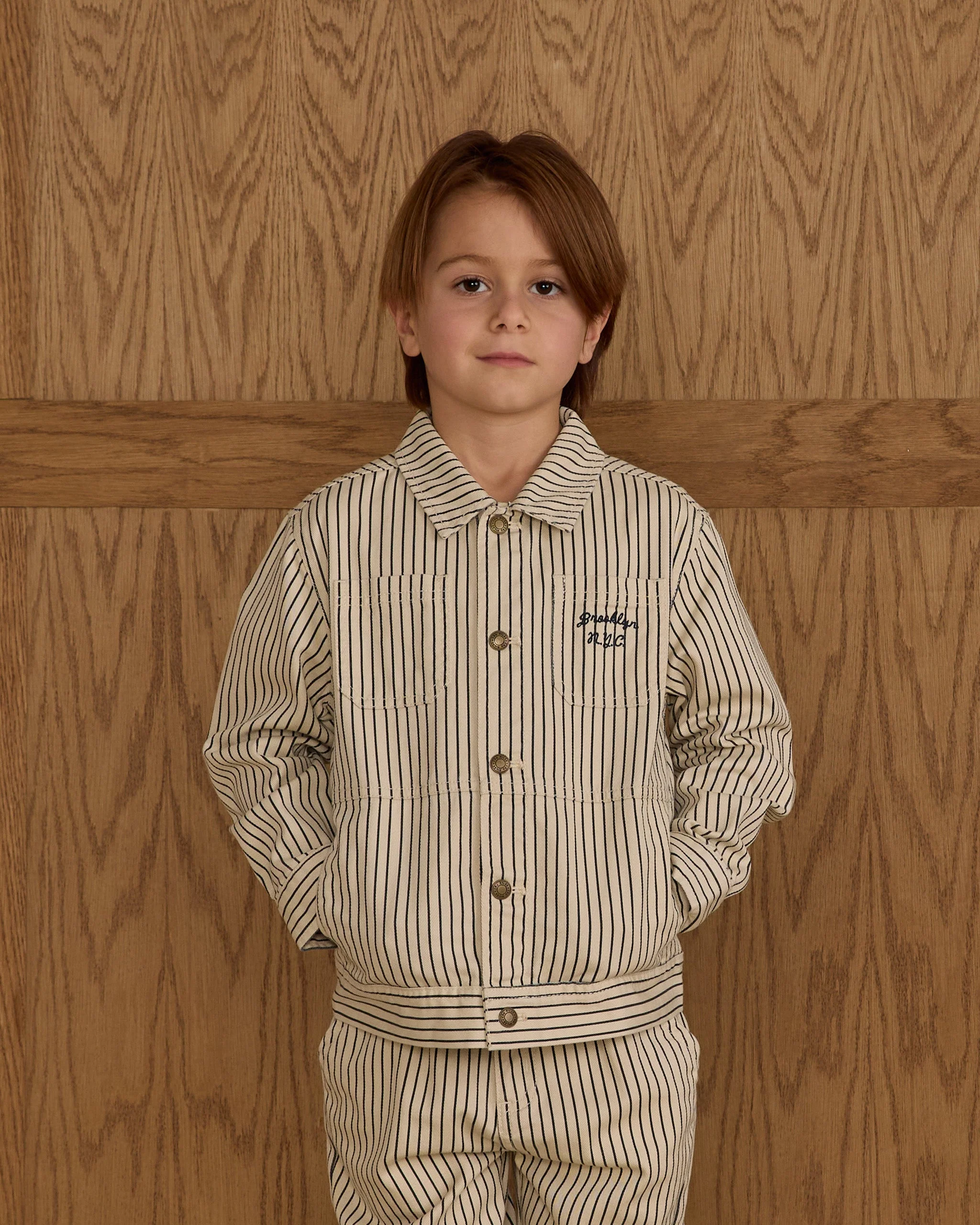 Chore Coat || Navy Pinstripe - Image 5