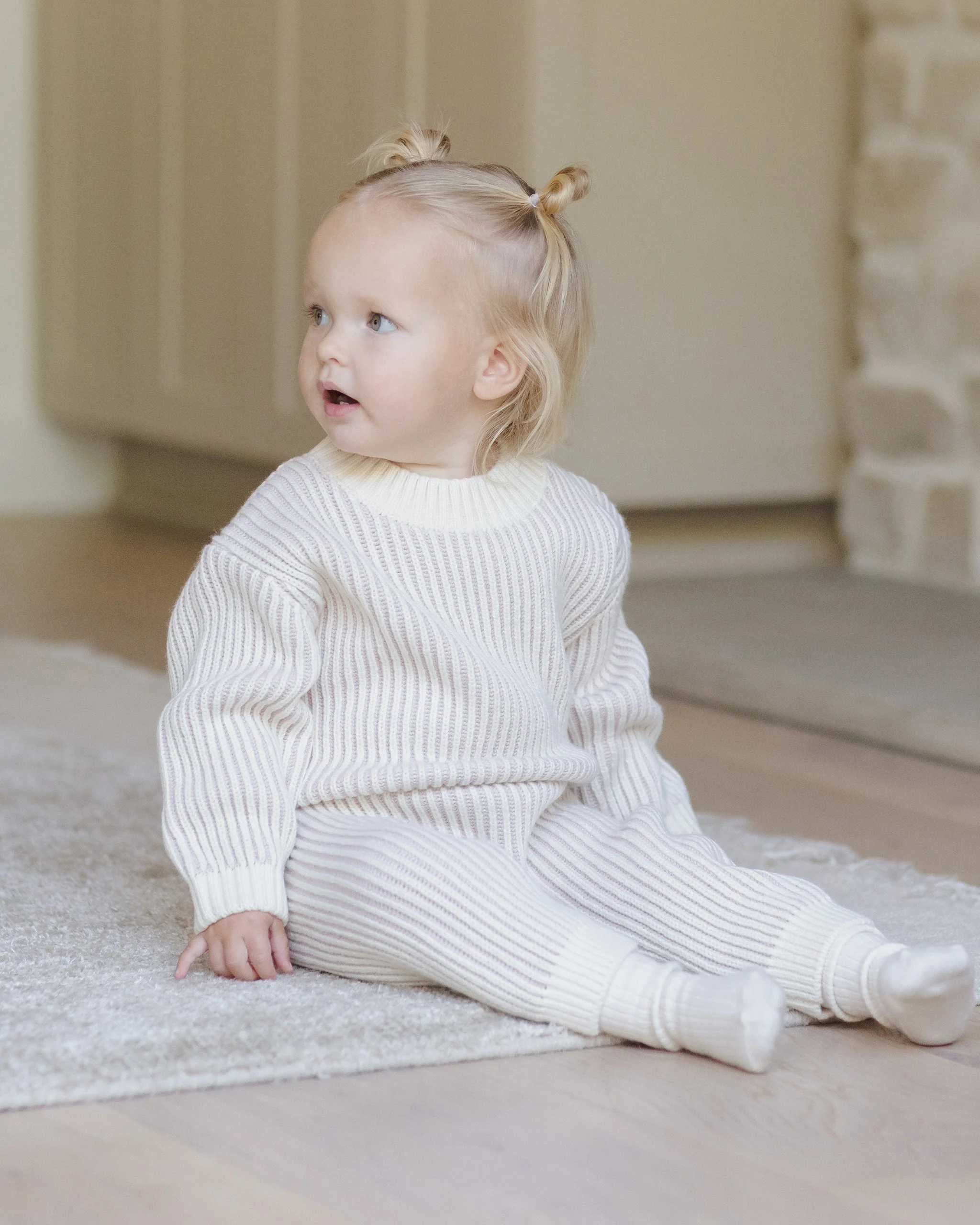 Chunky Knit Pant || Lilac - Image 4